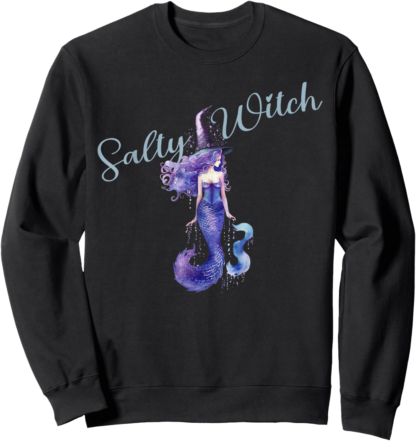 Salty Witch Mermaid Sweatshirt - Sweatshirt | Black