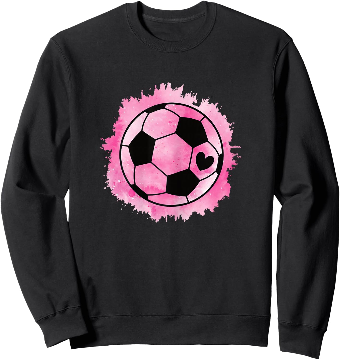 Cute Soccer Ball Women Girls Kids Sweatshirt - Sweatshirt | Black