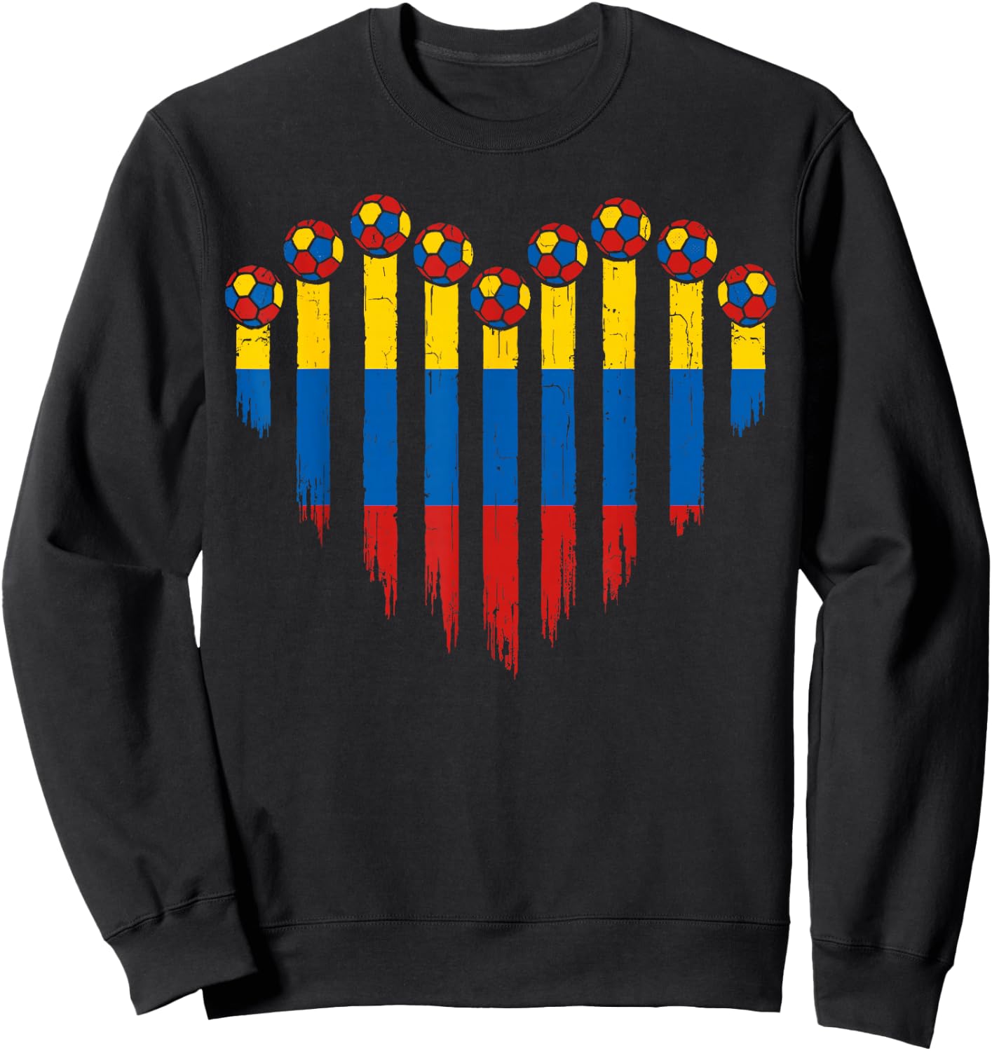 Colombian Flag Novelty Colombia Sweatshirt - Sweatshirt | Black