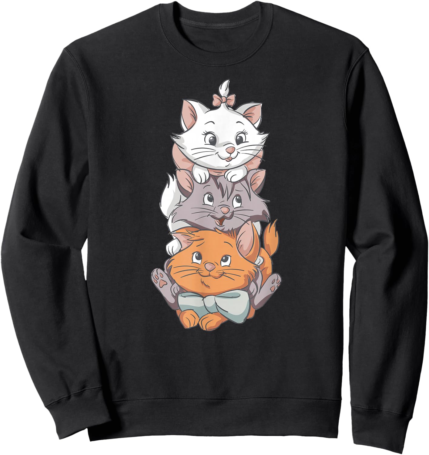 Aristocats Cute Cats , Black, S Sweatshirt - Sweatshirt | Black