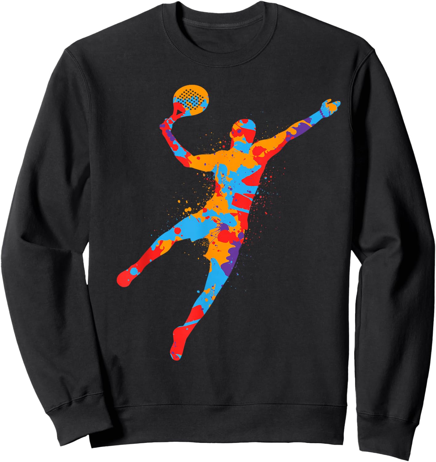 Padel Tennis Colourful Padel Player Padel Tennis Padel Sweatshirt - Sweatshirt | Black