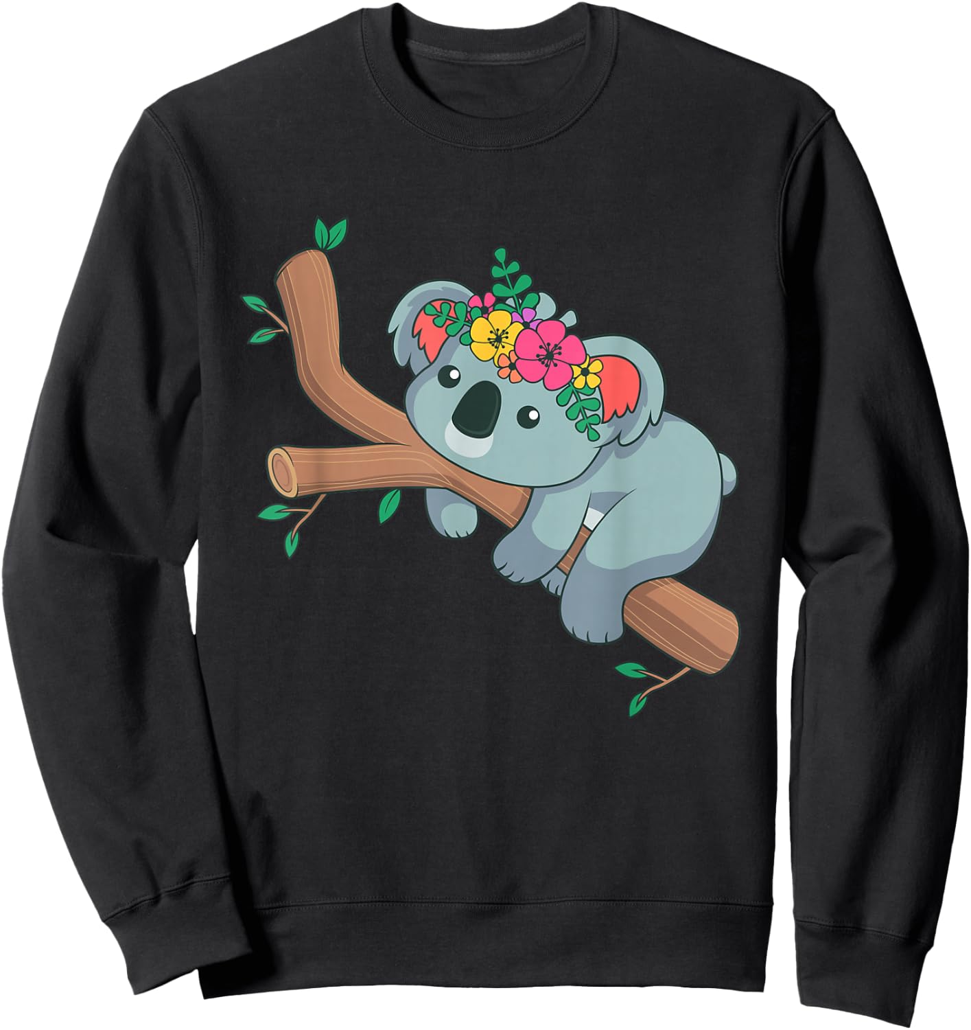 Cute Koala Funny Koalas Australian Bear Enthusiast Outfit Sweatshirt - Sweatshirt | Black