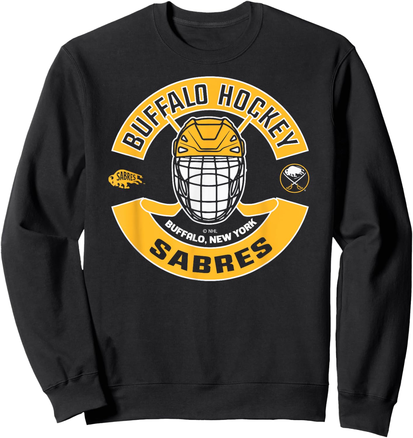 Buffalo Sabres Mask Blue Officially Licensed Sweatshirt - Sweatshirt | Black