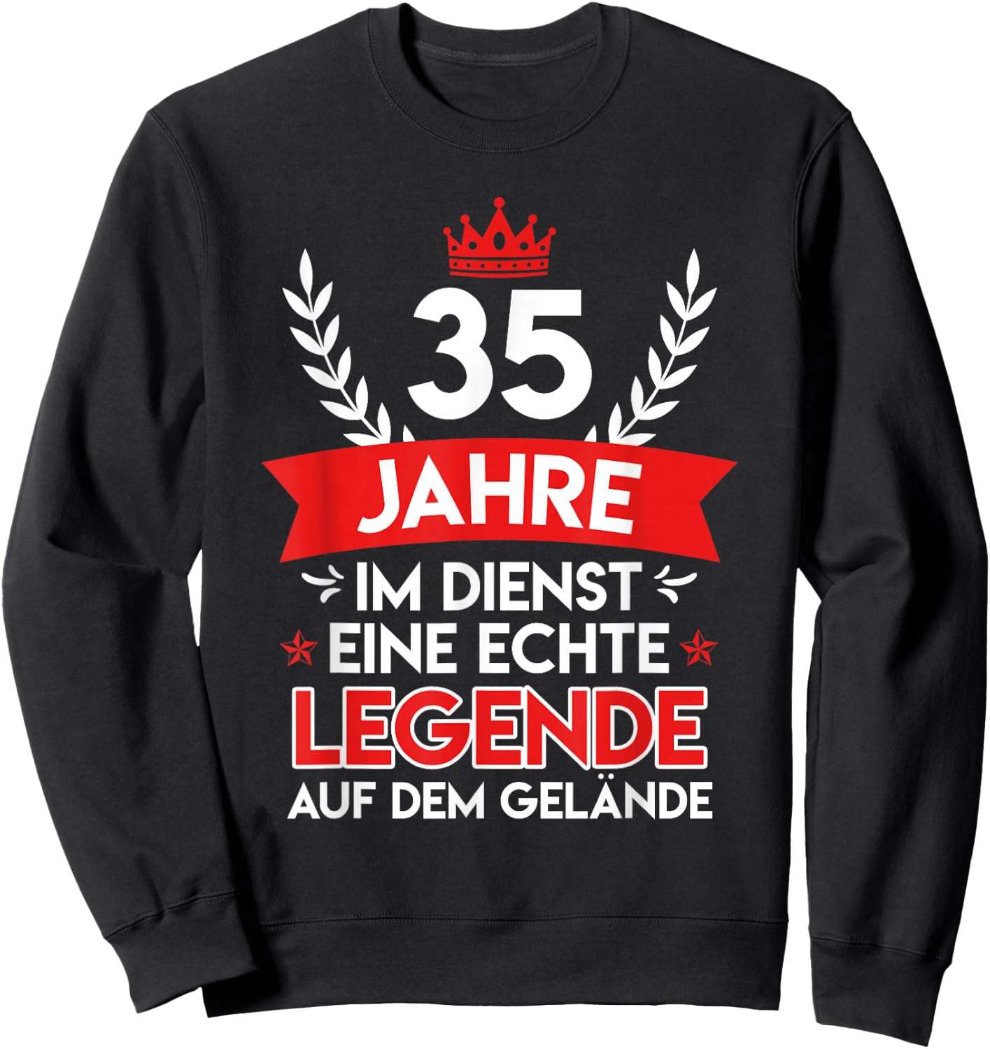 35 Dienstjahre Dienstjubiläum 35 Jahre Firmenjubiläum Sweatshirt - Sweatshirt | Black
