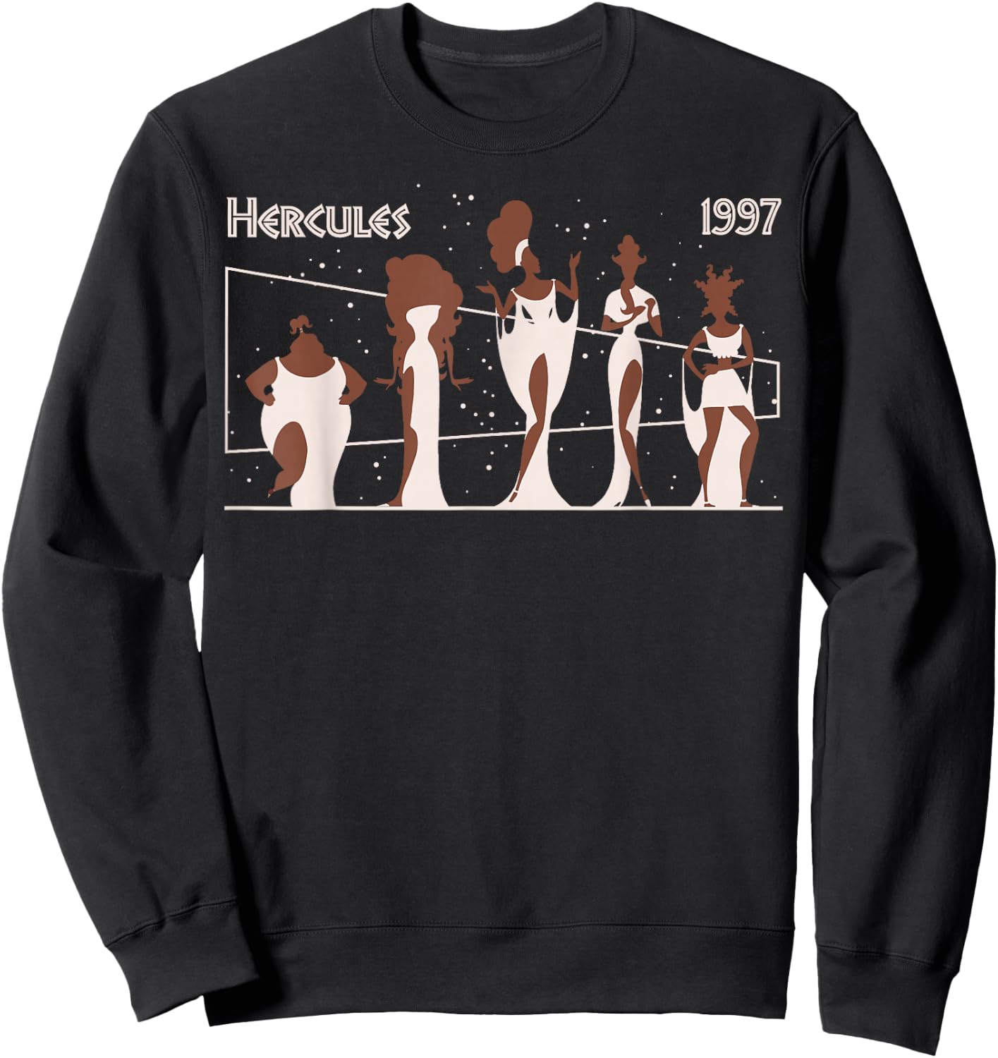 Disney Hercules 1997 Muses Portrait Constellation Sweatshirt - Sweatshirt | Black