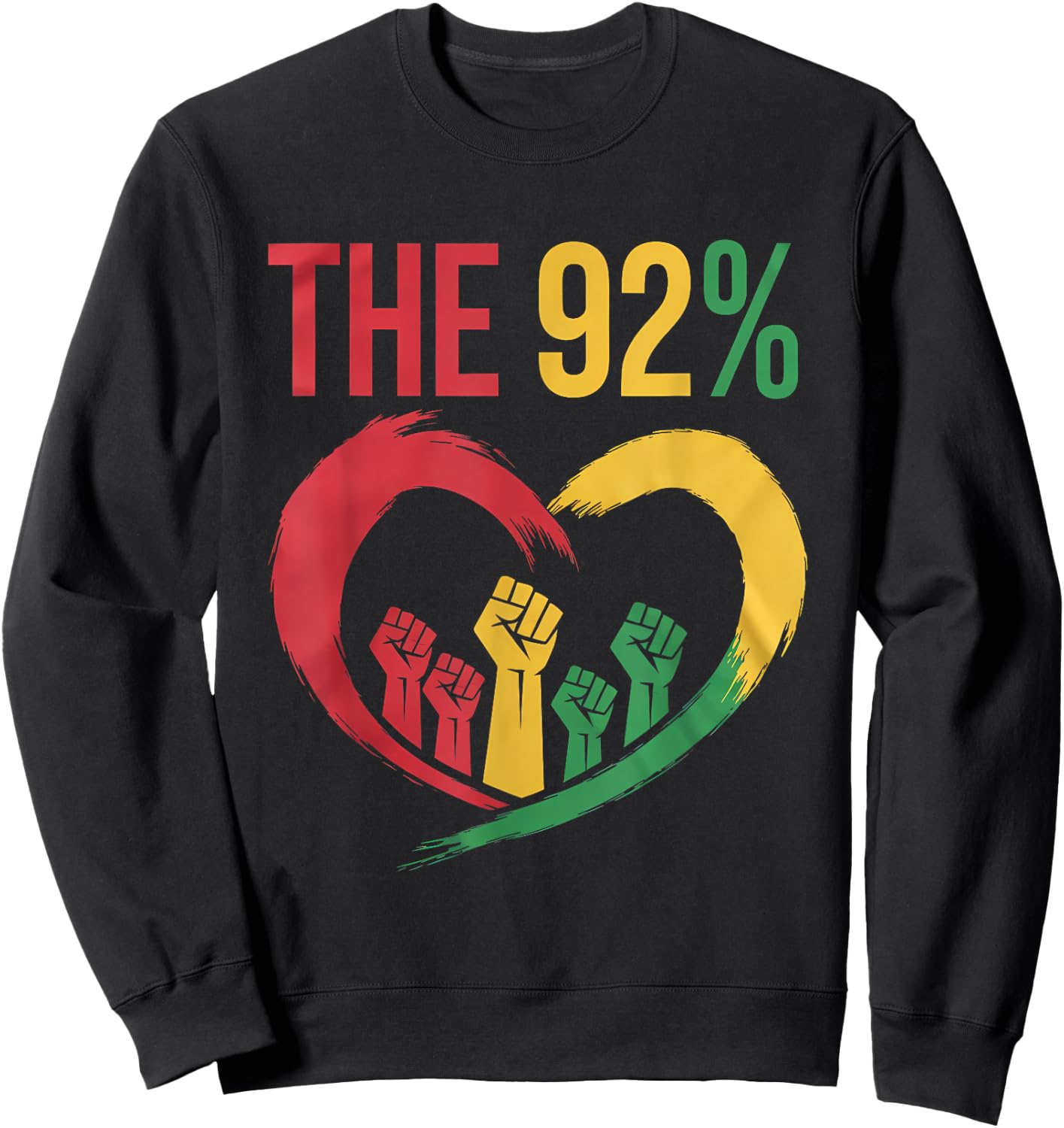 92 Percent 92% Black Woman Voting Election Afro Woman Sweatshirt - Sweatshirt | Black
