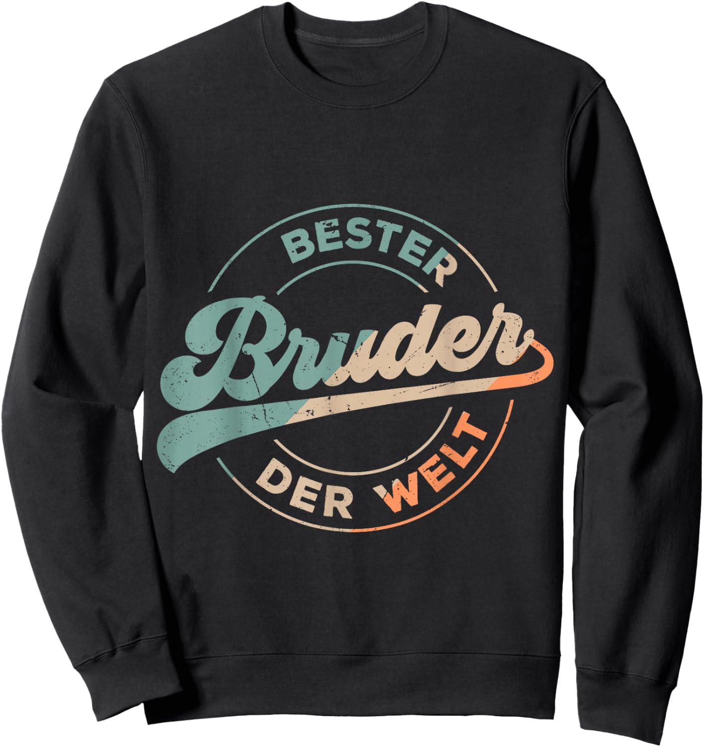 Bester Bruder Der Welt Retro Vatertag Bruder Vintage Sweatshirt - Sweatshirt | Black