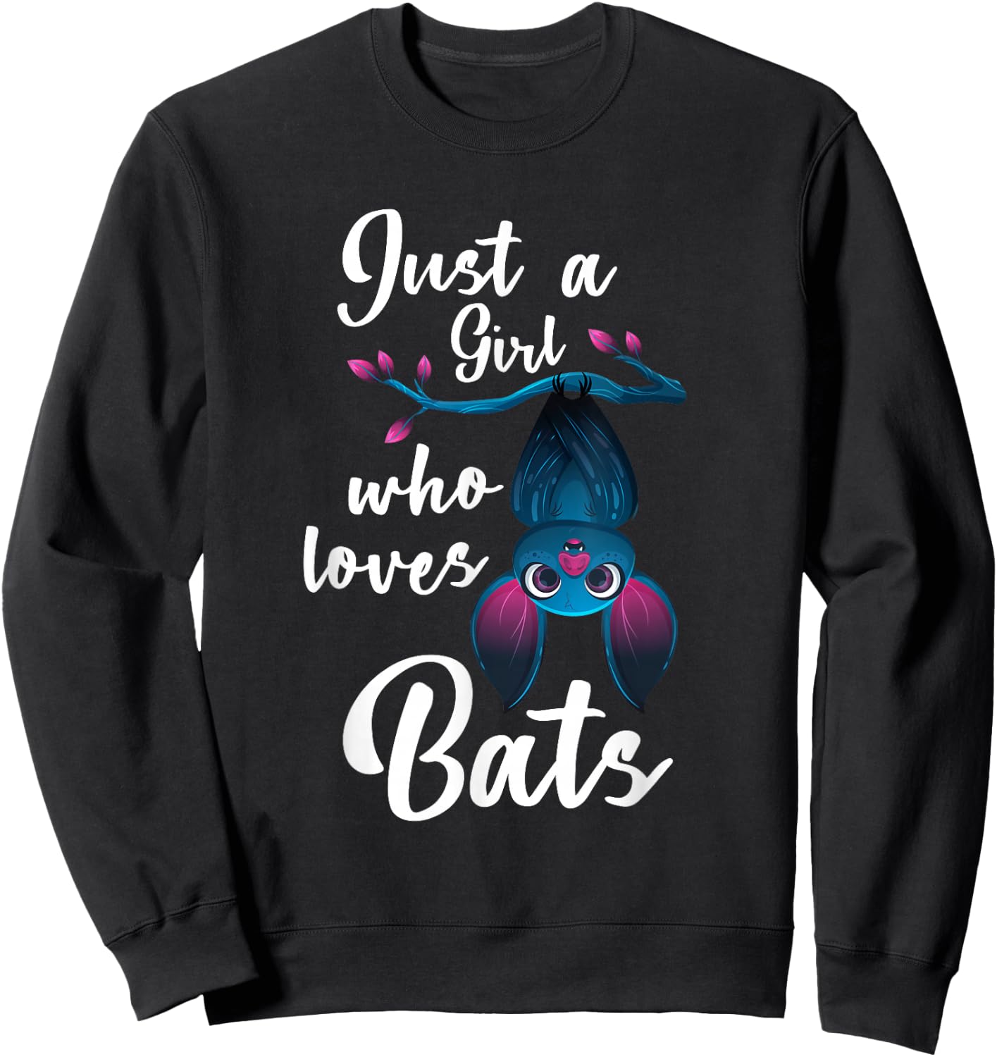 Just A Girl Who Loves Bats Bat Sweatshirt - Sweatshirt | Black