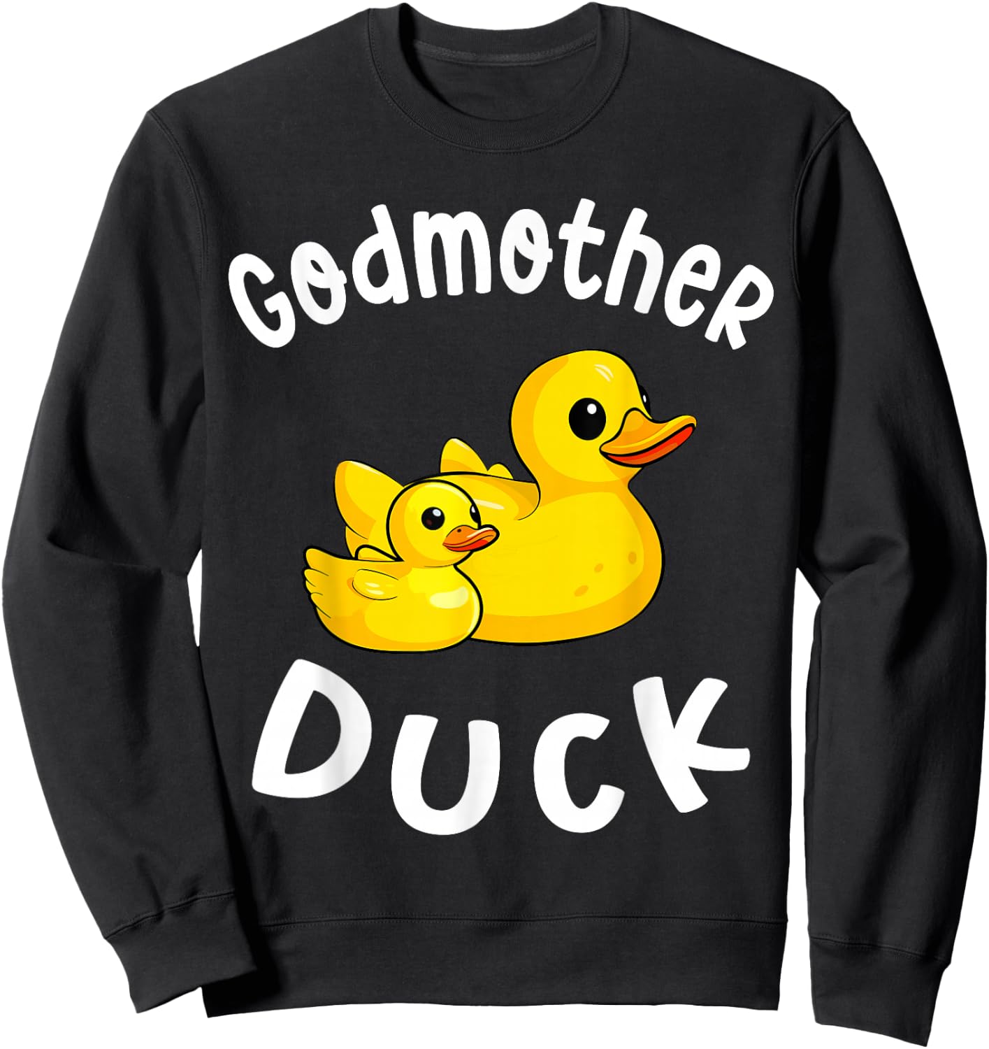Godmother Duck Birthday Rubber Duck Kids Family Matching Sweatshirt - Sweatshirt | Black