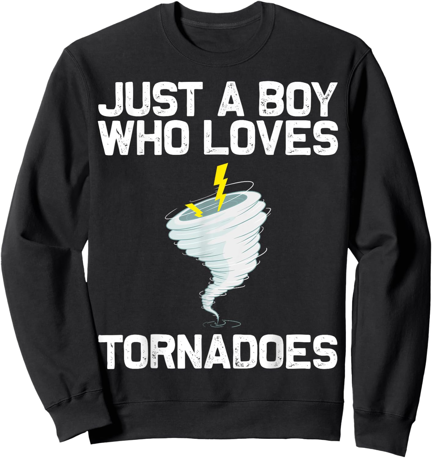 Funny Tornado Gift Boys Kids Hurricane Weather Chaser Sweatshirt - Sweatshirt | Black