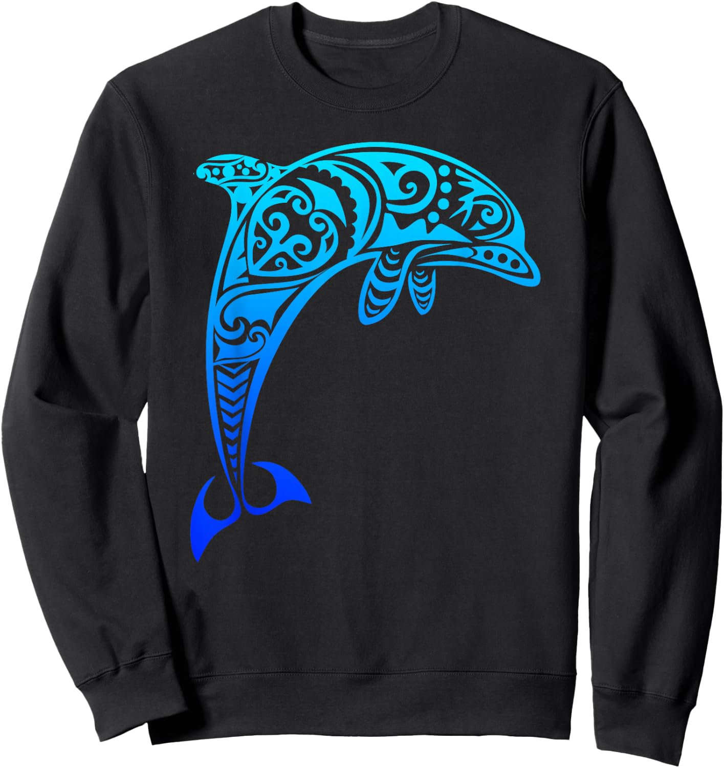 Dolphin Vintage Retro Throwback Vacation Small Sweatshirt - Sweatshirt | Black