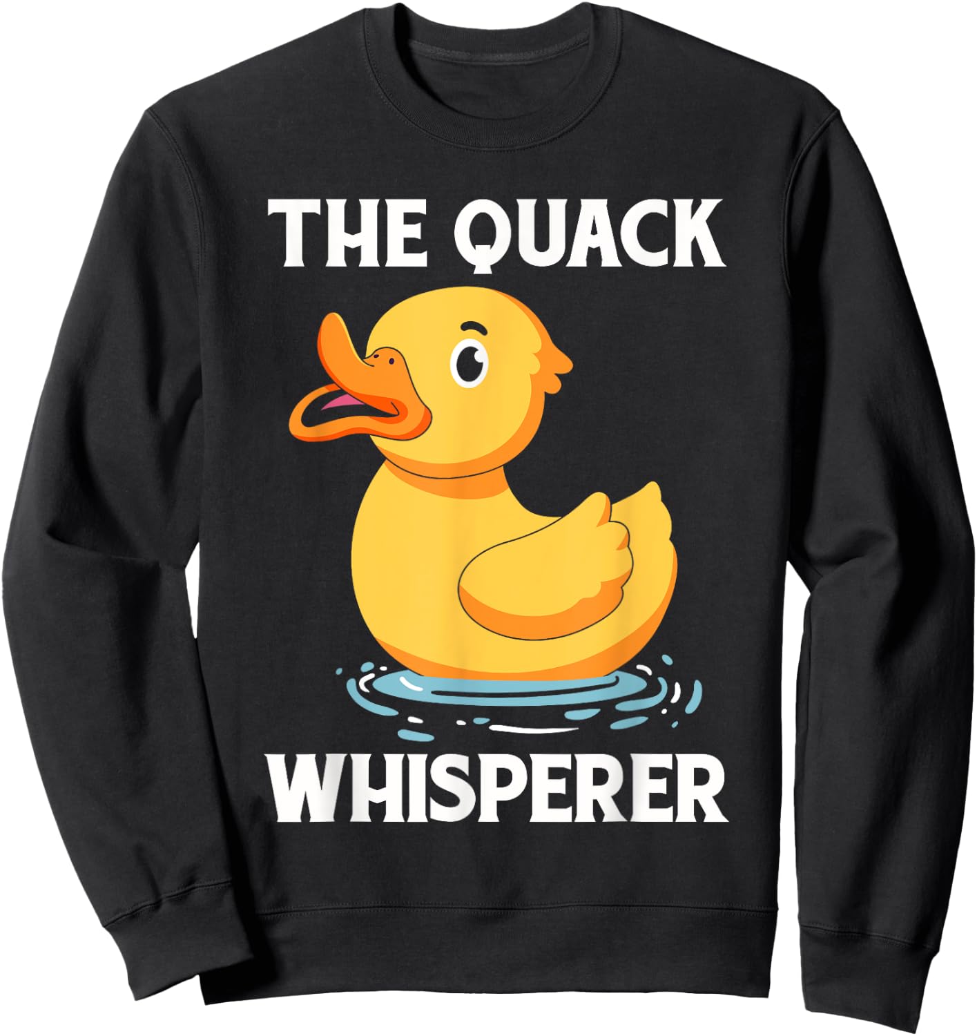 Duck Gifts Women Rubber Ducky Meme Quack Sweatshirt - Sweatshirt | Black