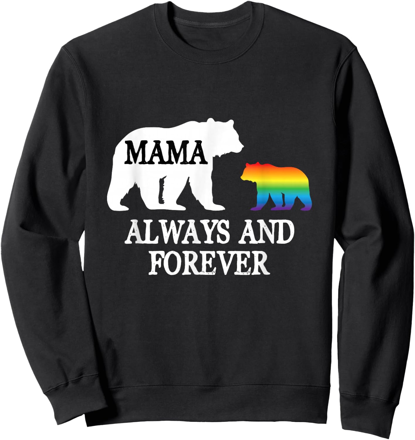 Mama Bear Pride Rainbow Queer Gay Lesbisch Mom Party LGBTQ Sweatshirt - Sweatshirt | Black