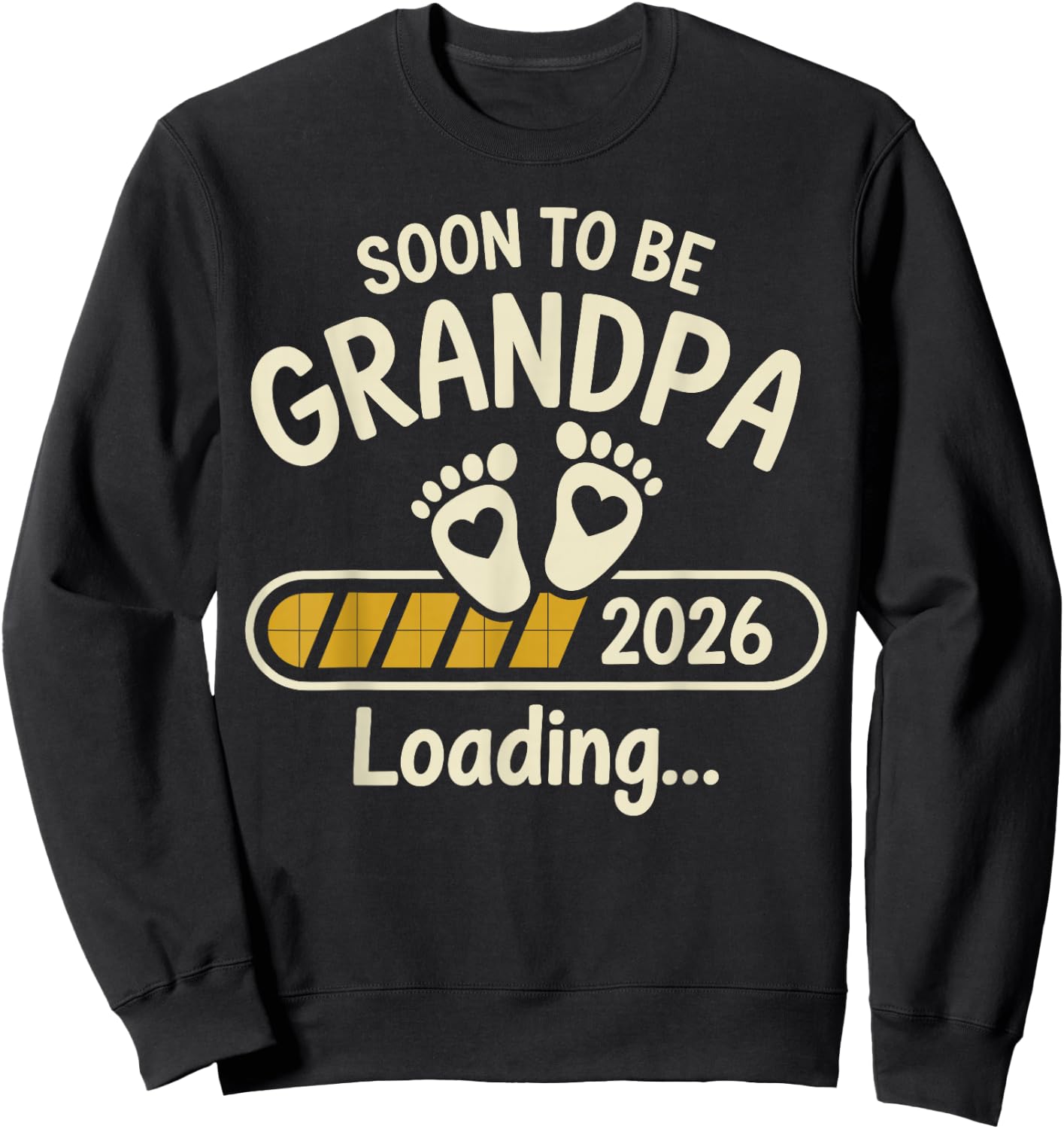 Promoted to Grandpa 2026 Grandparents Baby Announcement Sweatshirt - Sweatshirt | Black