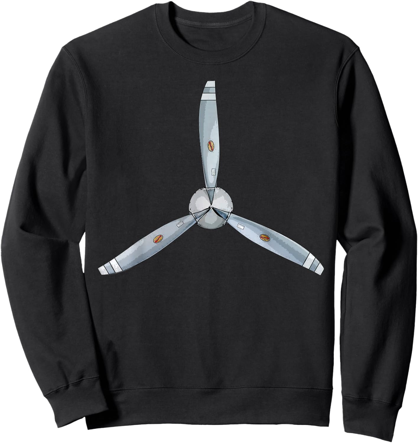 Aircraft Propeller Pilot airplane prop aviation Sweatshirt - Sweatshirt | Black
