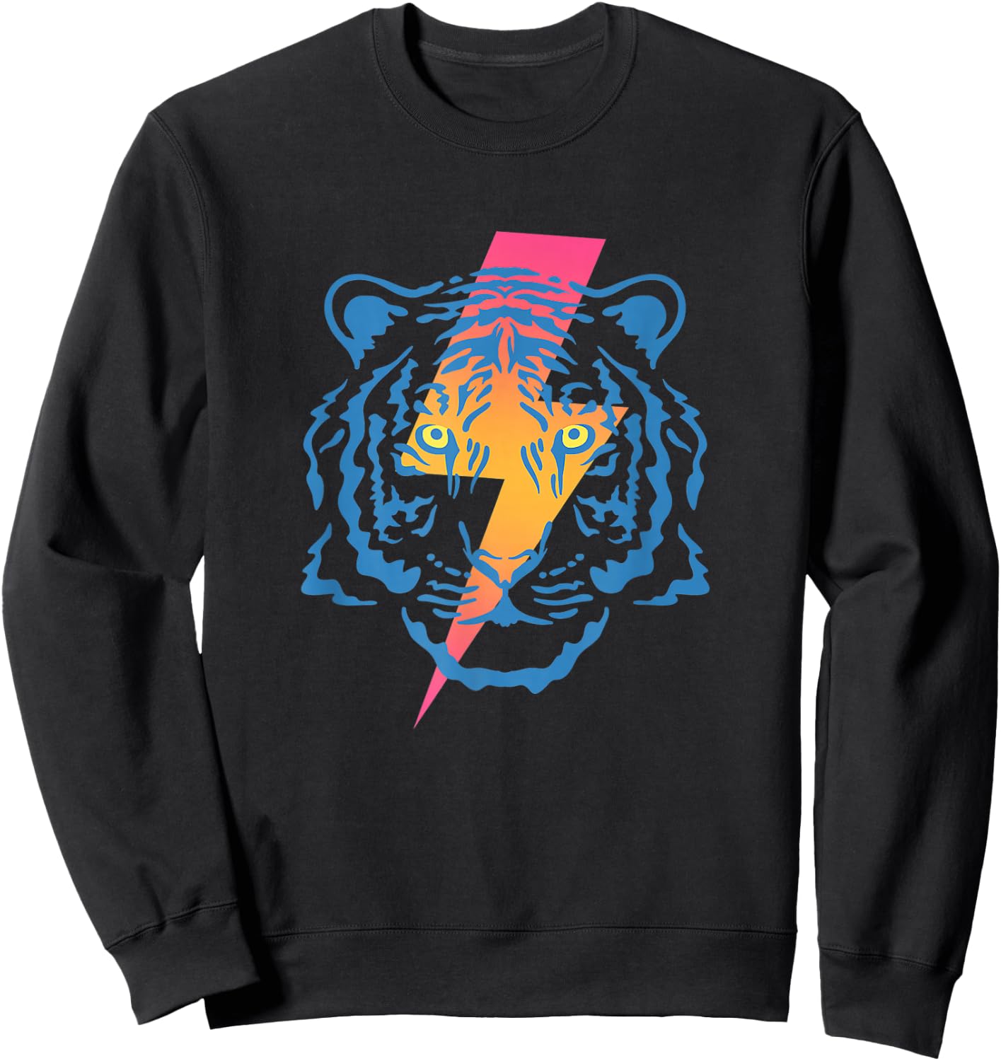 Vintage Tiger Bolt Of Lightning Chinese New Year Of Tiger Sweatshirt - Sweatshirt | Black