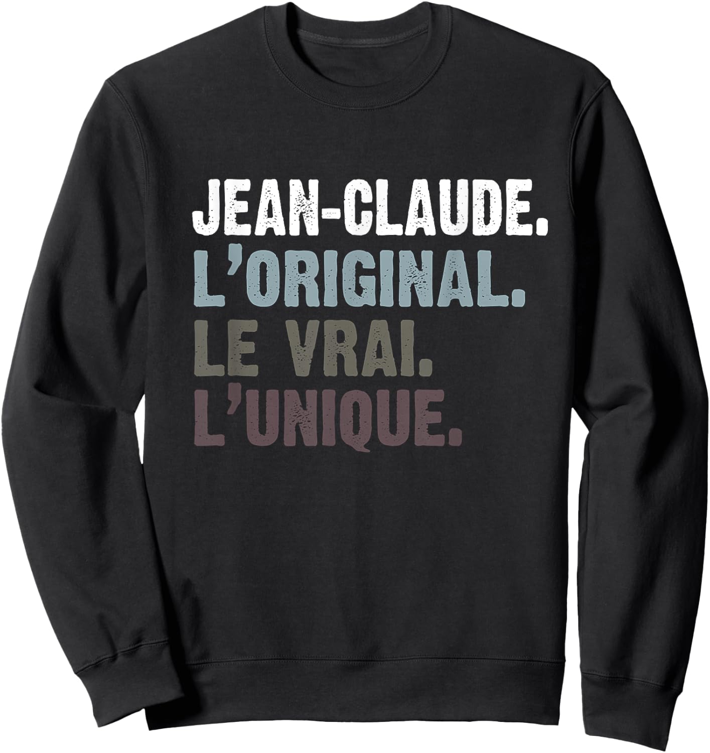 Man Humour Gift Personalised Name Jean-Claude , Black, S Sweatshirt - Sweatshirt | Black