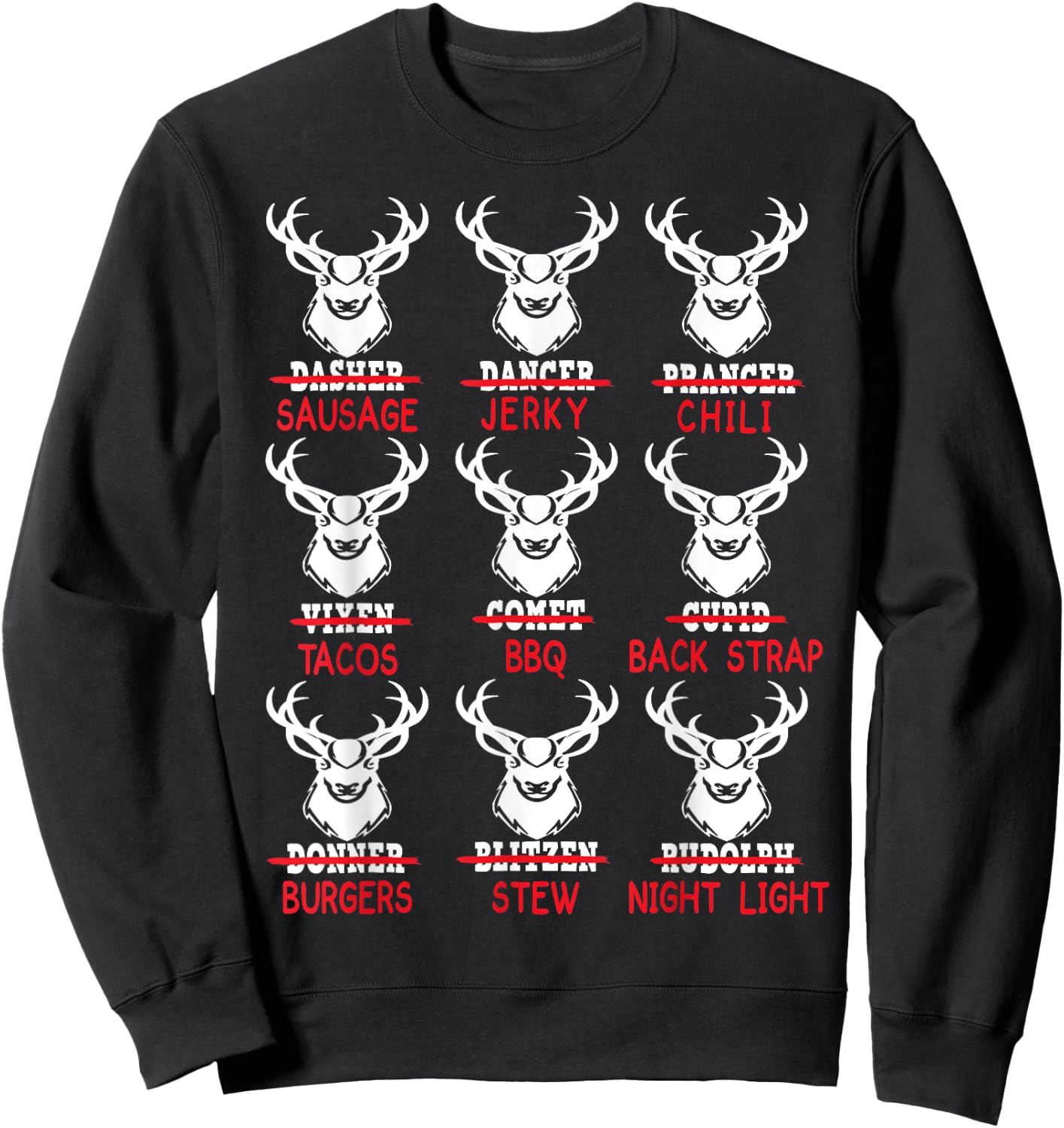 Bow Deer Hunting Youth Shirt, Santa Christmas Hunter Kids Sweatshirt - Sweatshirt | Black