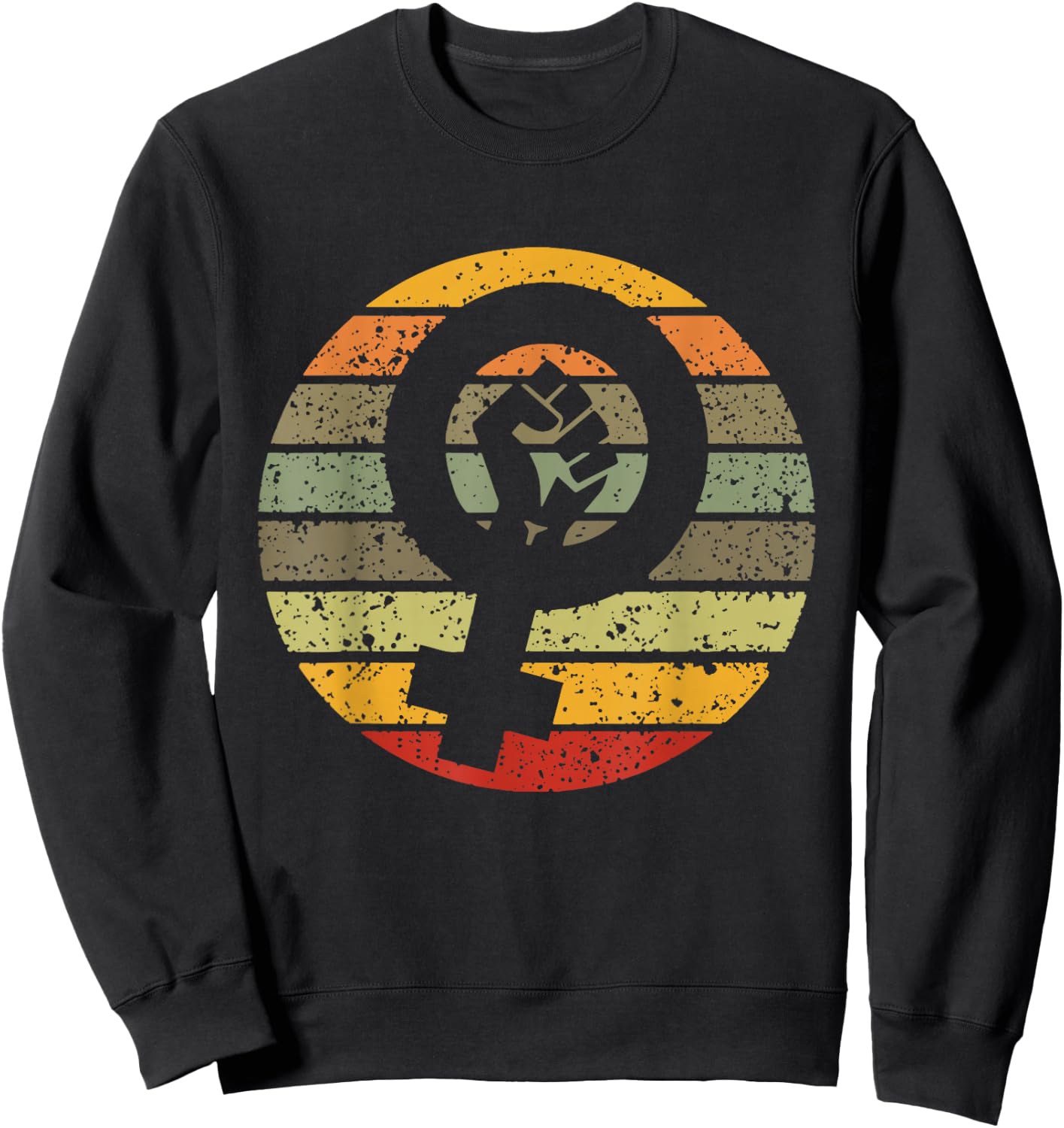 Feminismus Symbol Design Retro Vintage 70er 80er 90er Feministin Sweatshirt - Sweatshirt | Black