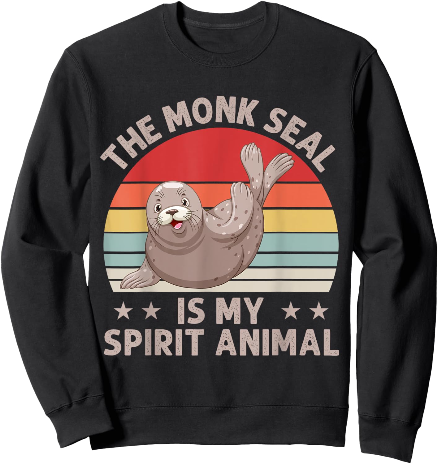 The Caribbean Monk Seal is my spirit Animal lovers Gifts Sweatshirt - Sweatshirt | Black