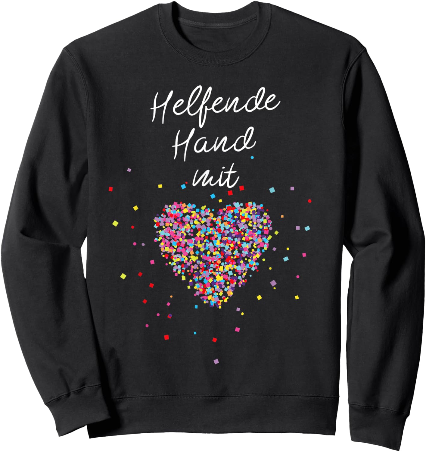 Helfende Hand mit Herz Ehrenamt Freiwilligen Dienst Sweatshirt - Sweatshirt | Black