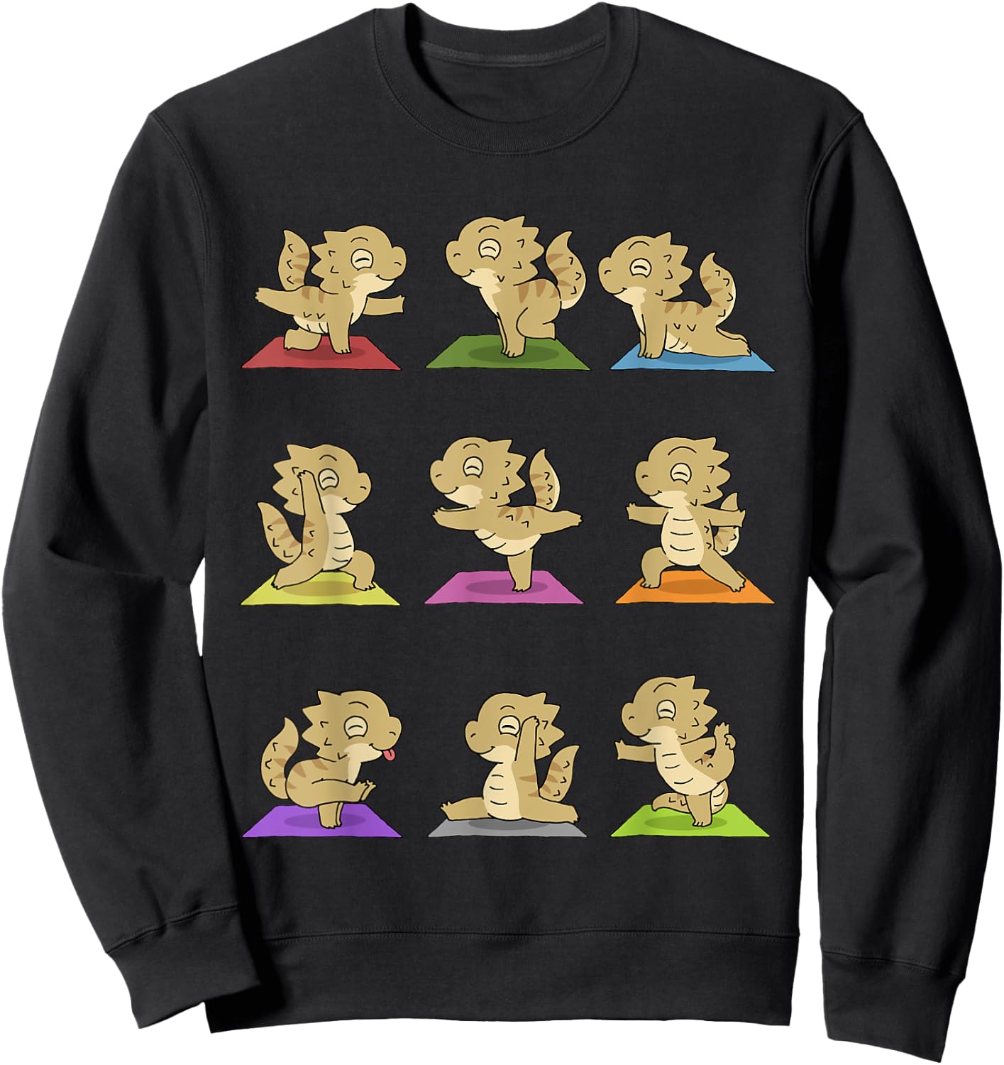 Bearded Dragon Yoga Sweatshirt - Sweatshirt | Black
