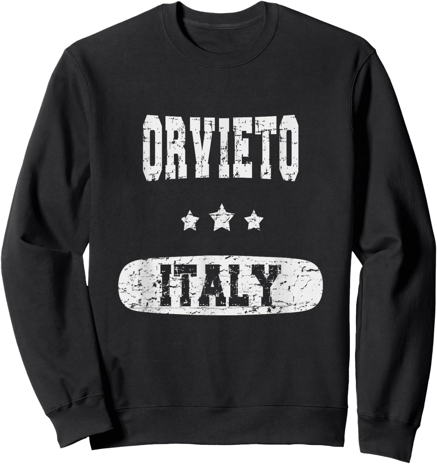 Vintage Orvieto, Italy Sweatshirt - Sweatshirt | Black