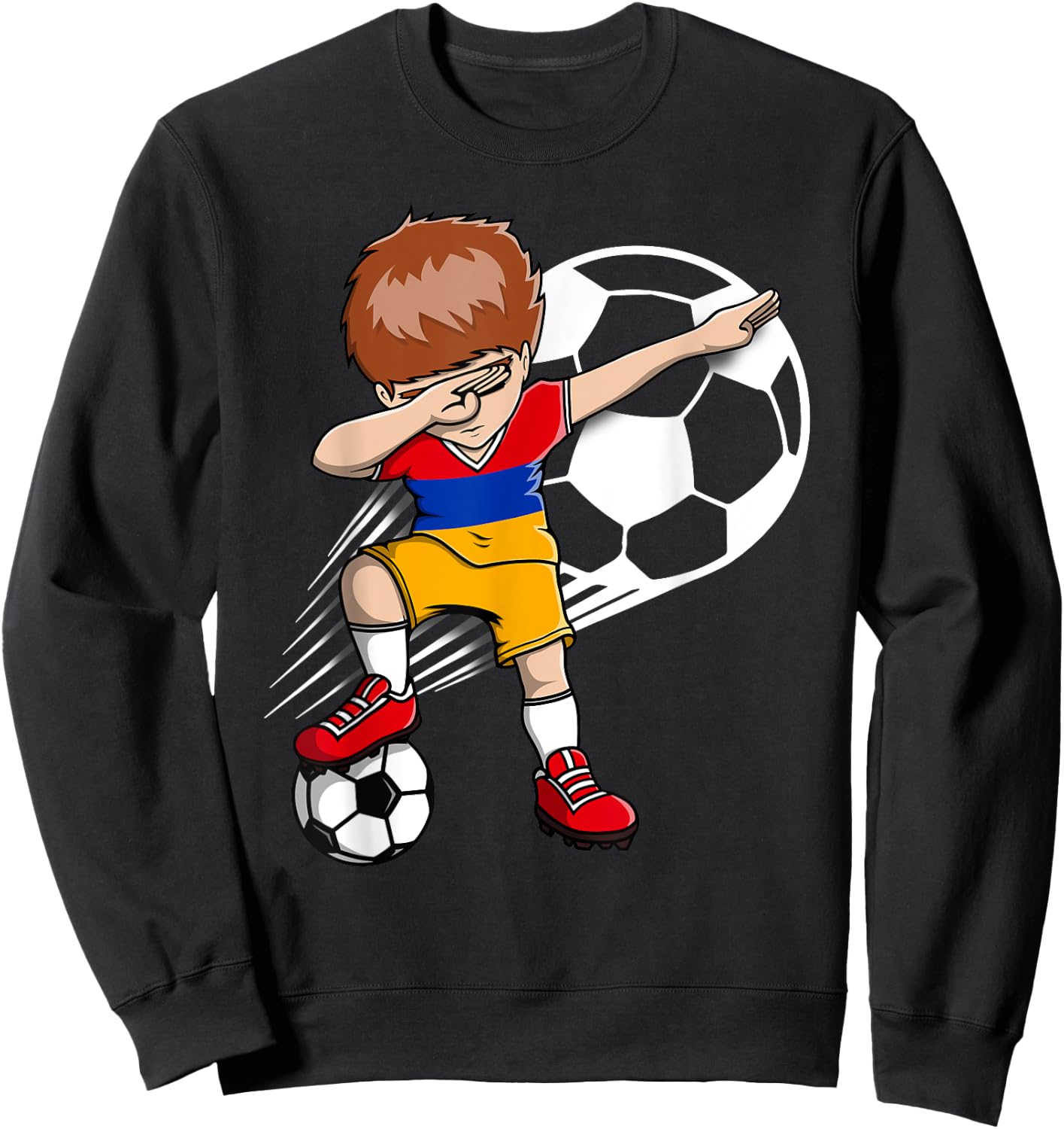 Dabbing Soccer Boy - Armenia Jersey Armenian Football Fans Sweatshirt - Sweatshirt | Black