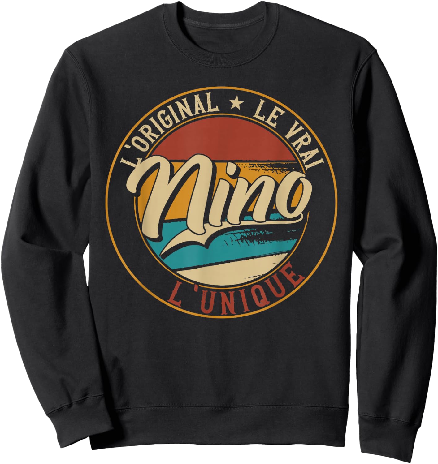Nino The Original The True The Unique Men & Boys , Black Sweatshirt - Sweatshirt | Black