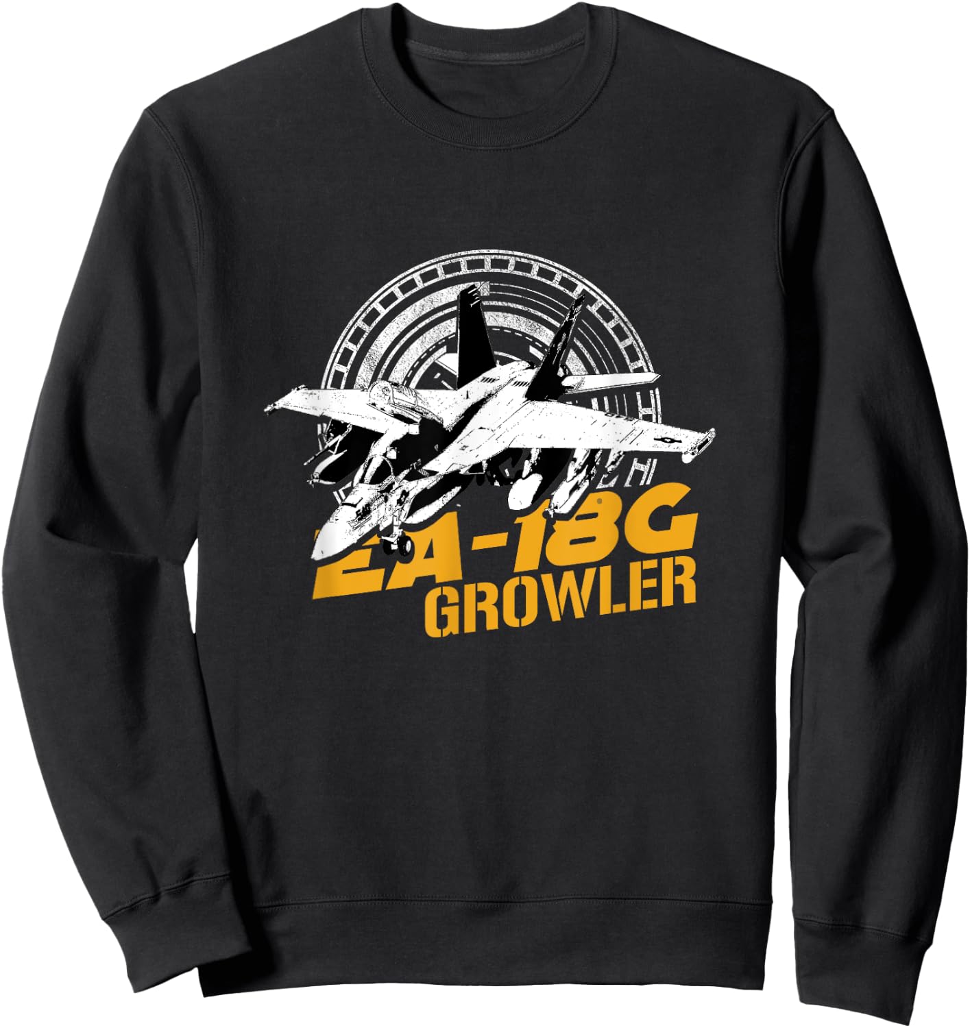 EA-18G Growler Shirt Vintage Machine Veteran Pilot Sweatshirt - Sweatshirt | Black