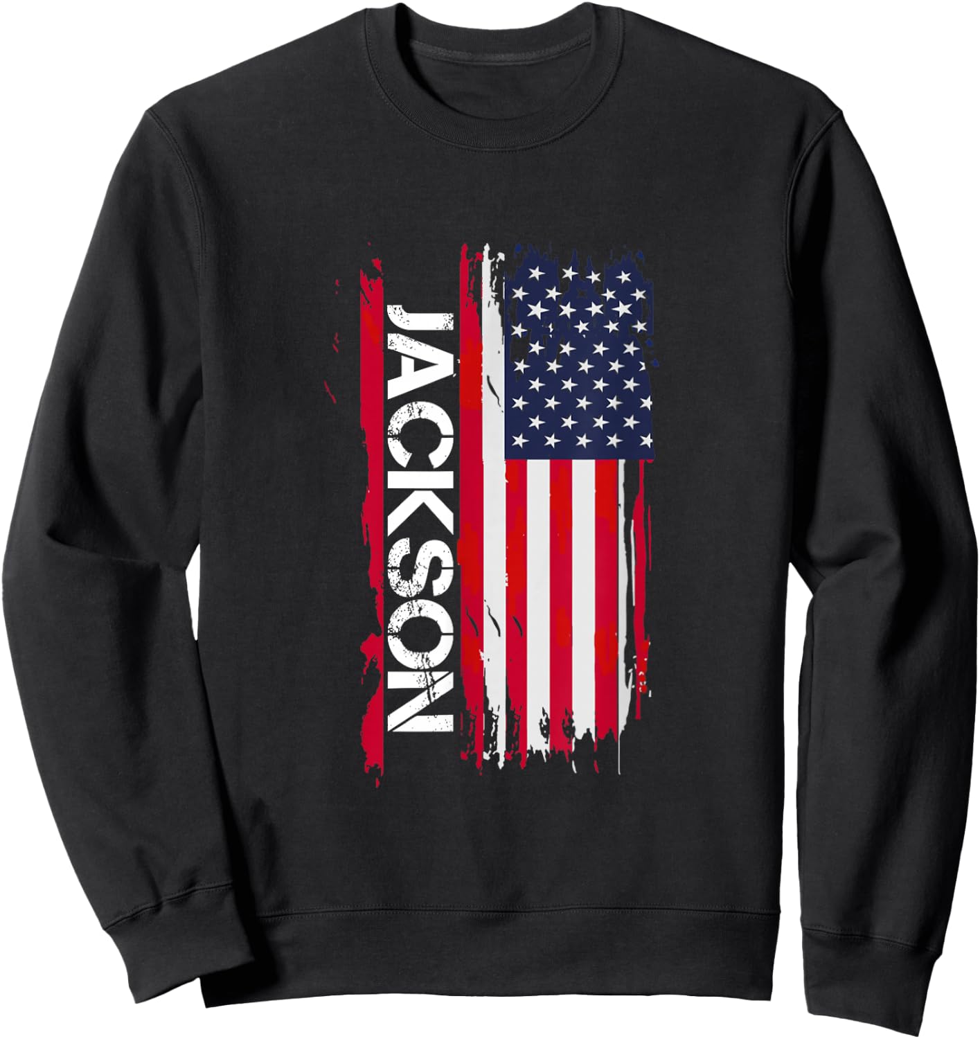 Jackson City USA Black -Adults Small Classic Fit Short Sleeve Love Theme Sweatshirt - Sweatshirt | Black