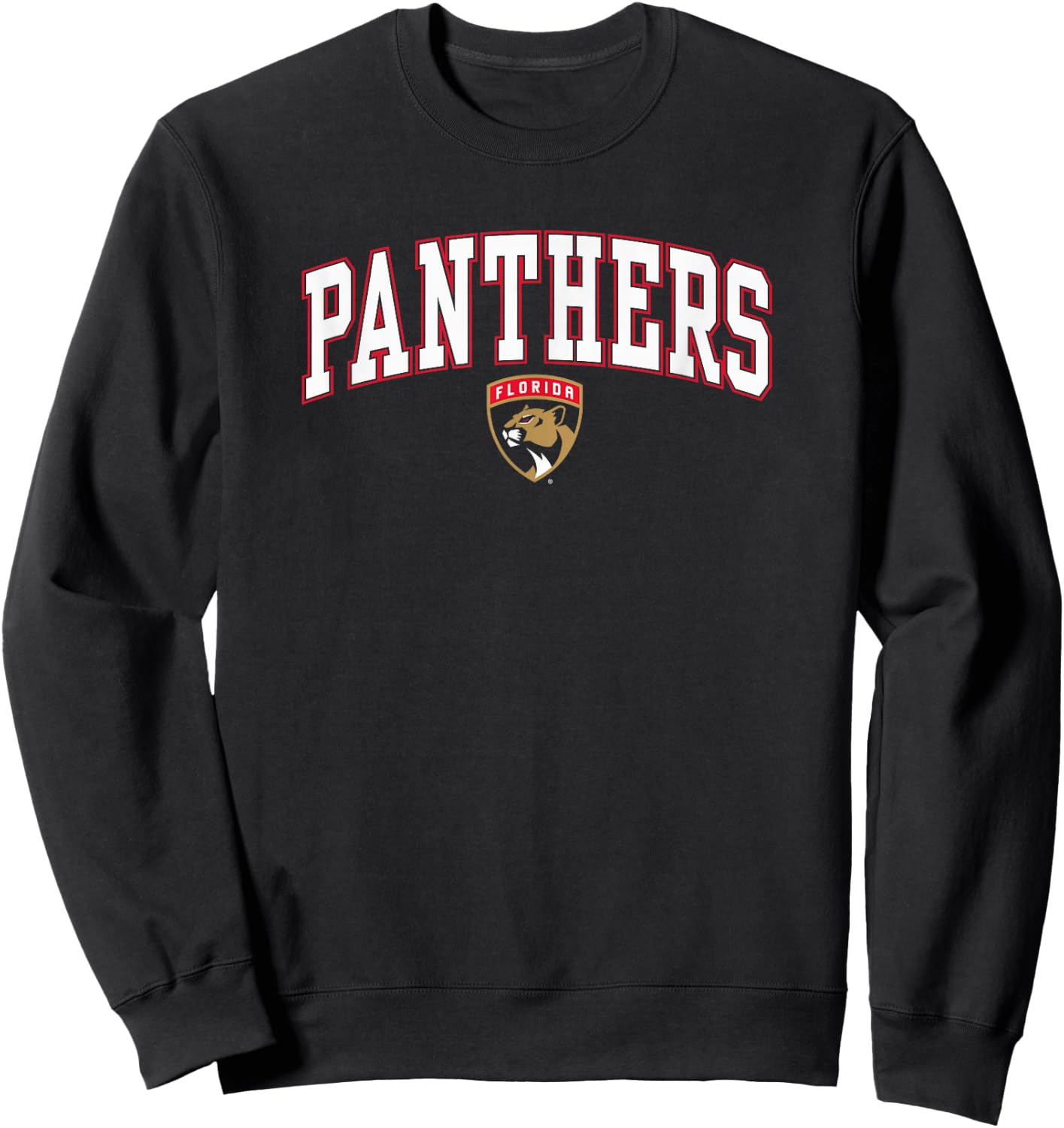 Florida Panthers Arch Over Navy Officially Licensed Sweatshirt - Sweatshirt | Black