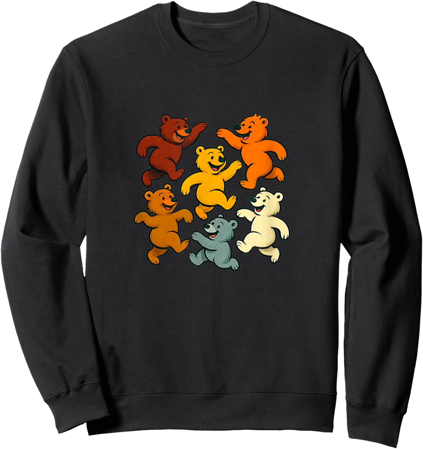 Ours, drapeau d'ours, ours dansant, drôle, ours fierté, fierté Sweatshirt - Sweatshirt | Black