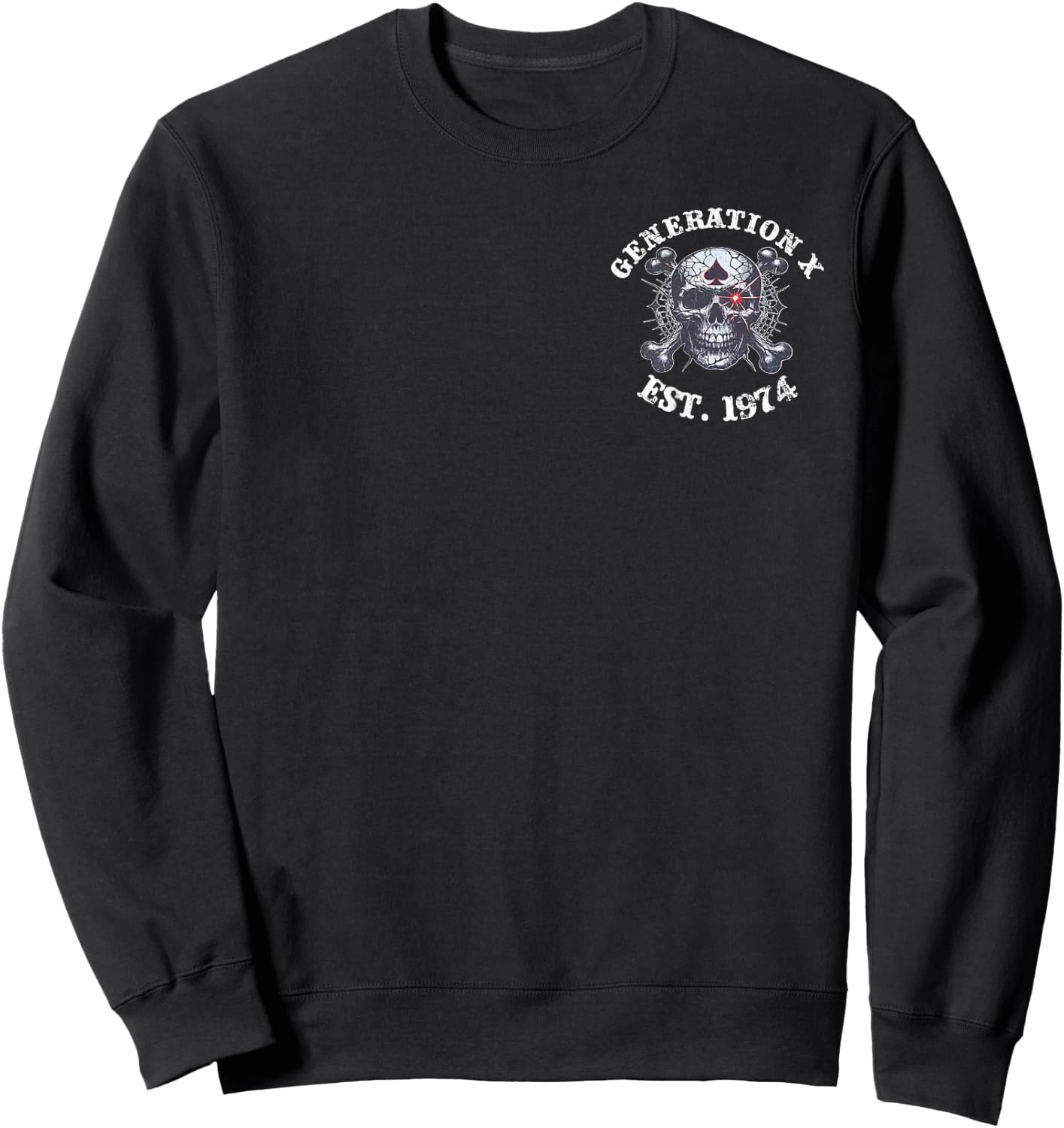 (2 Sided) Generation X EST 1974 Black Sheep of My Family Sweatshirt - Sweatshirt | Black