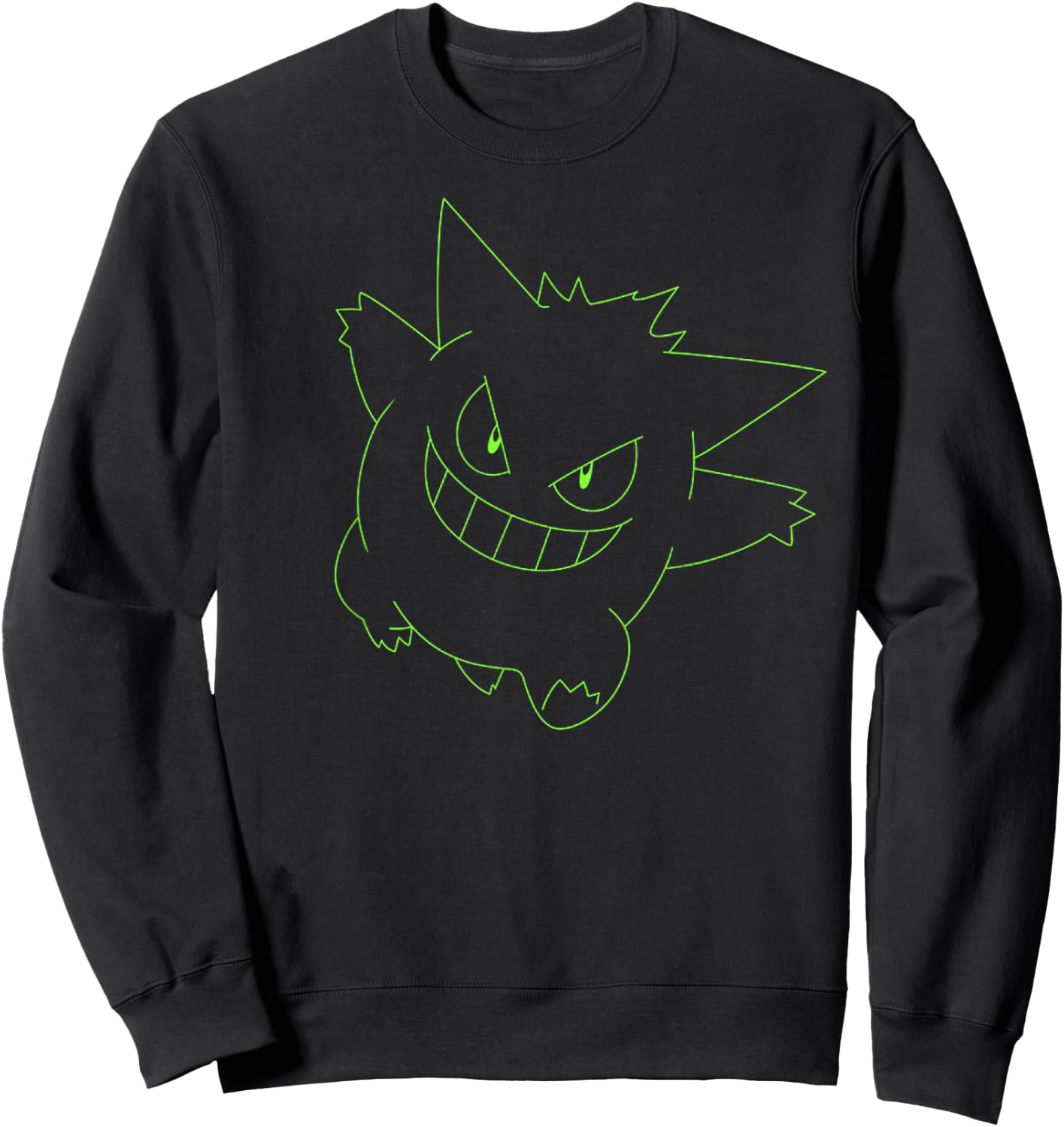 Pokémon - Gengar Outline Sweatshirt - Sweatshirt | Black