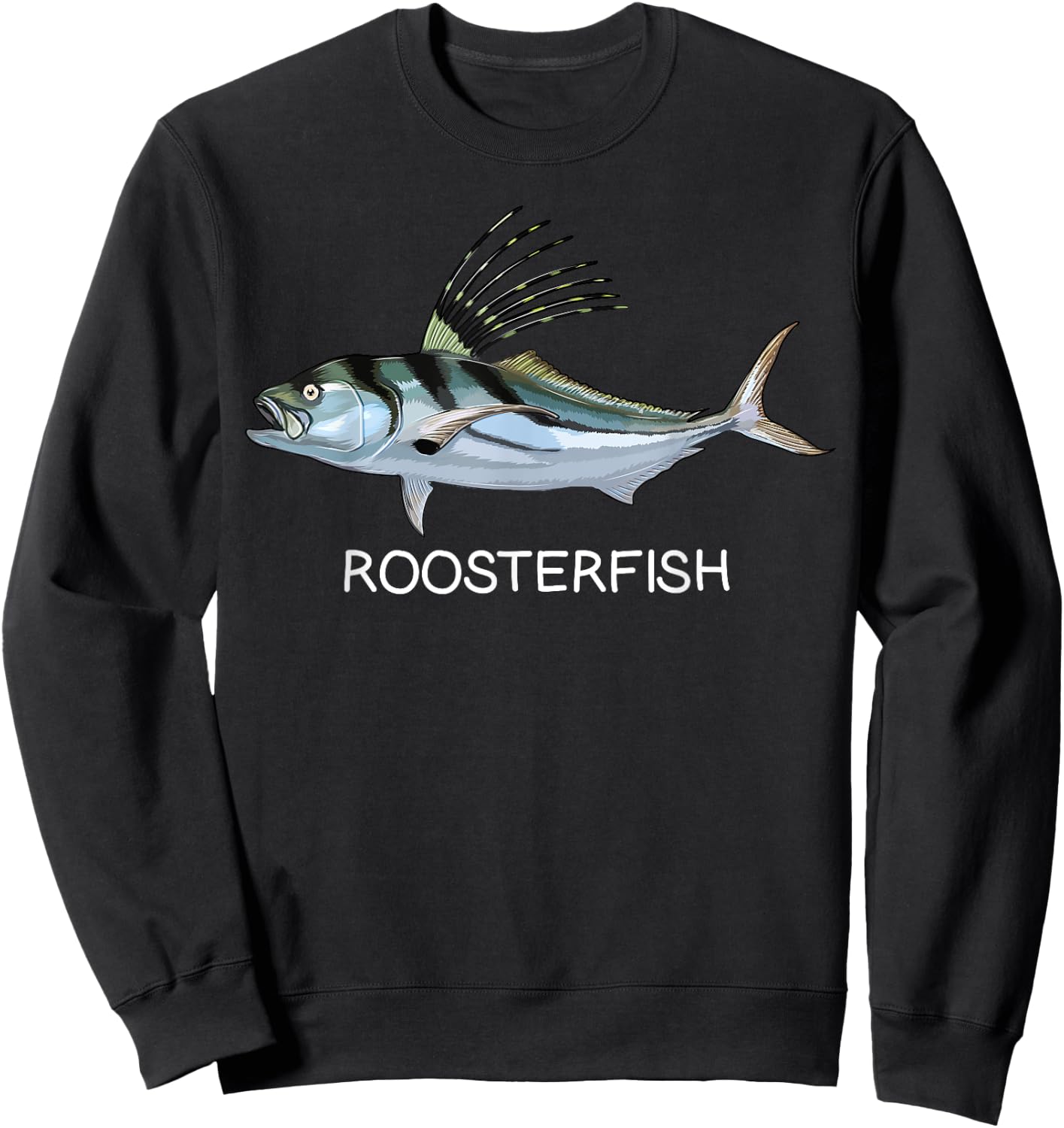 Roosterfish Saltwater Game Fish Sweatshirt - Sweatshirt | Black