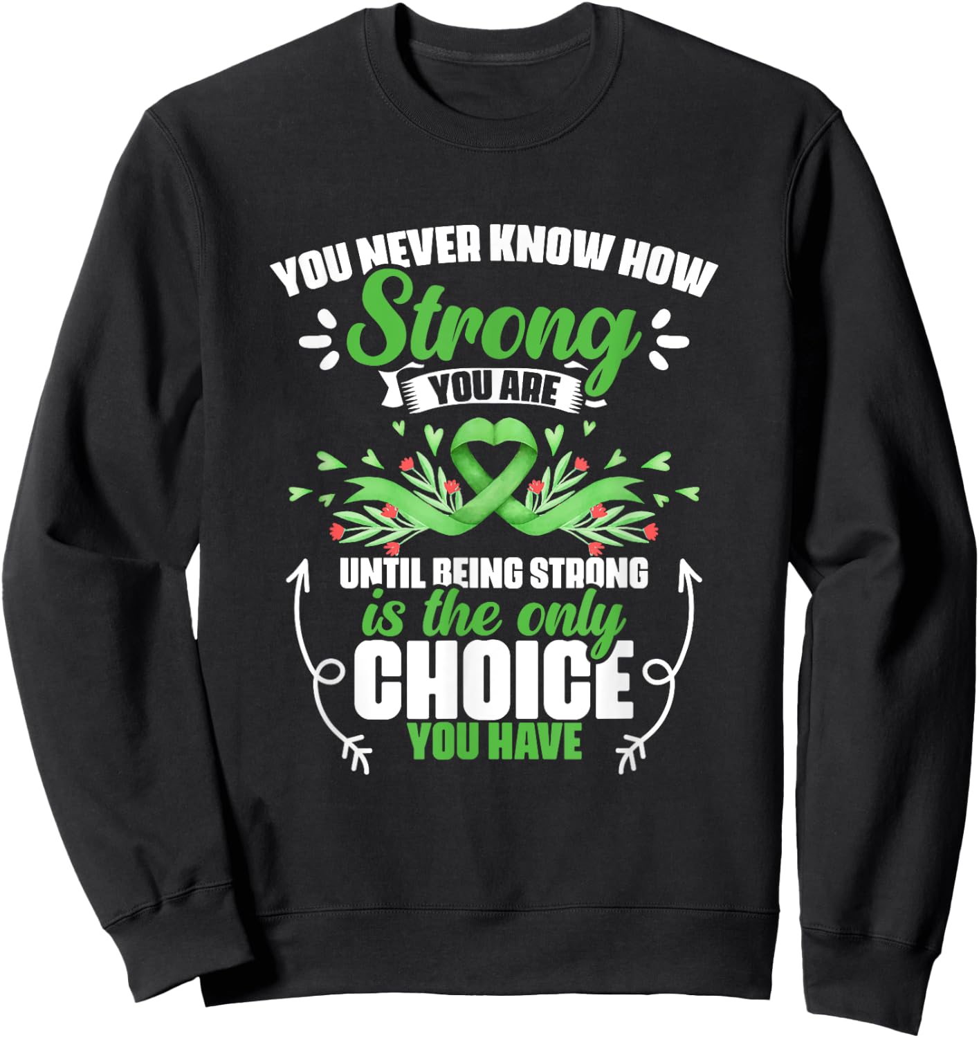 How Strong You Are - Bile Duct Cancer Gallbladder Cancer Sweatshirt - Sweatshirt | Black