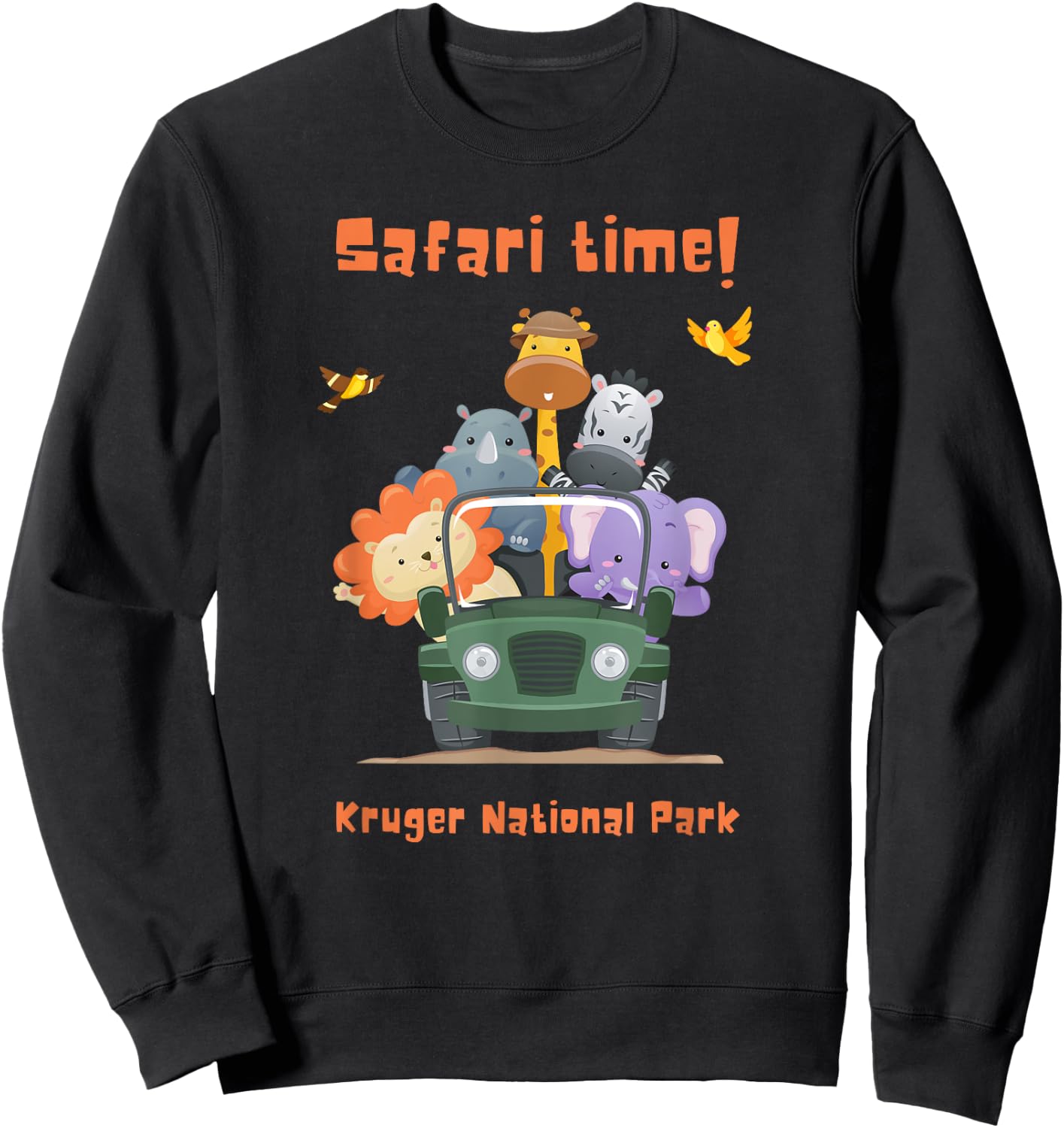 Cute Safari Time Kruger National Park South Africa Souvenir Sweatshirt - Sweatshirt | Black