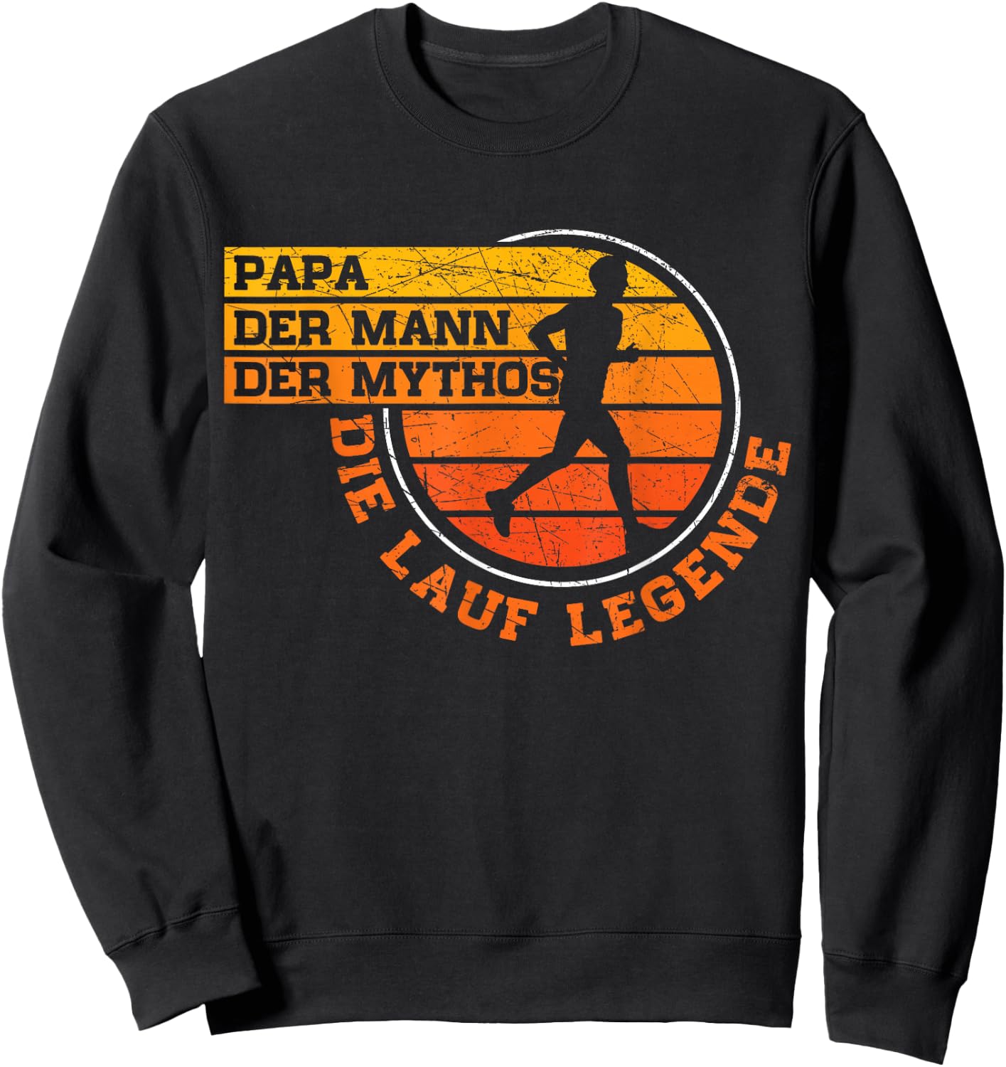 Papa Lauf Legende Läufer Jogger Marathon lustiges Vatertag Sweatshirt - Sweatshirt | Black