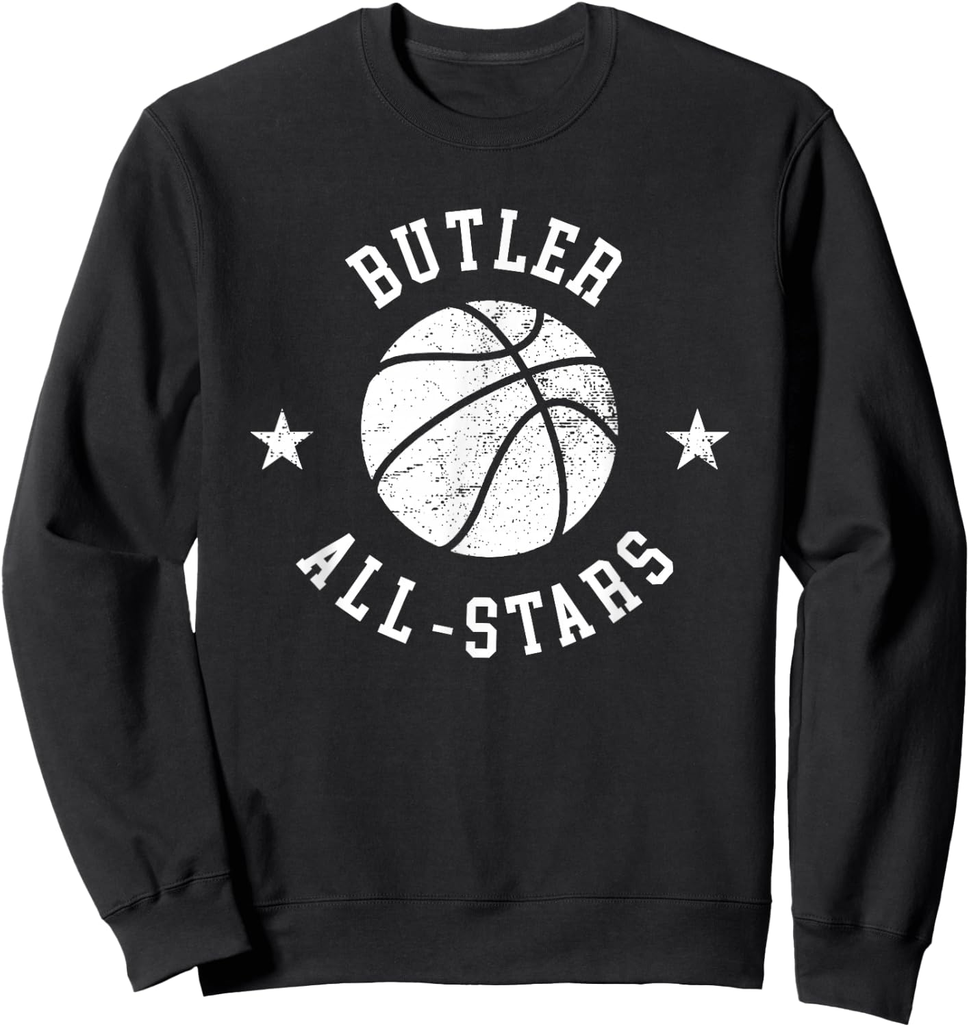 Butler Vintage All-Stars Retro 80s Basketball Sweatshirt - Sweatshirt | Black