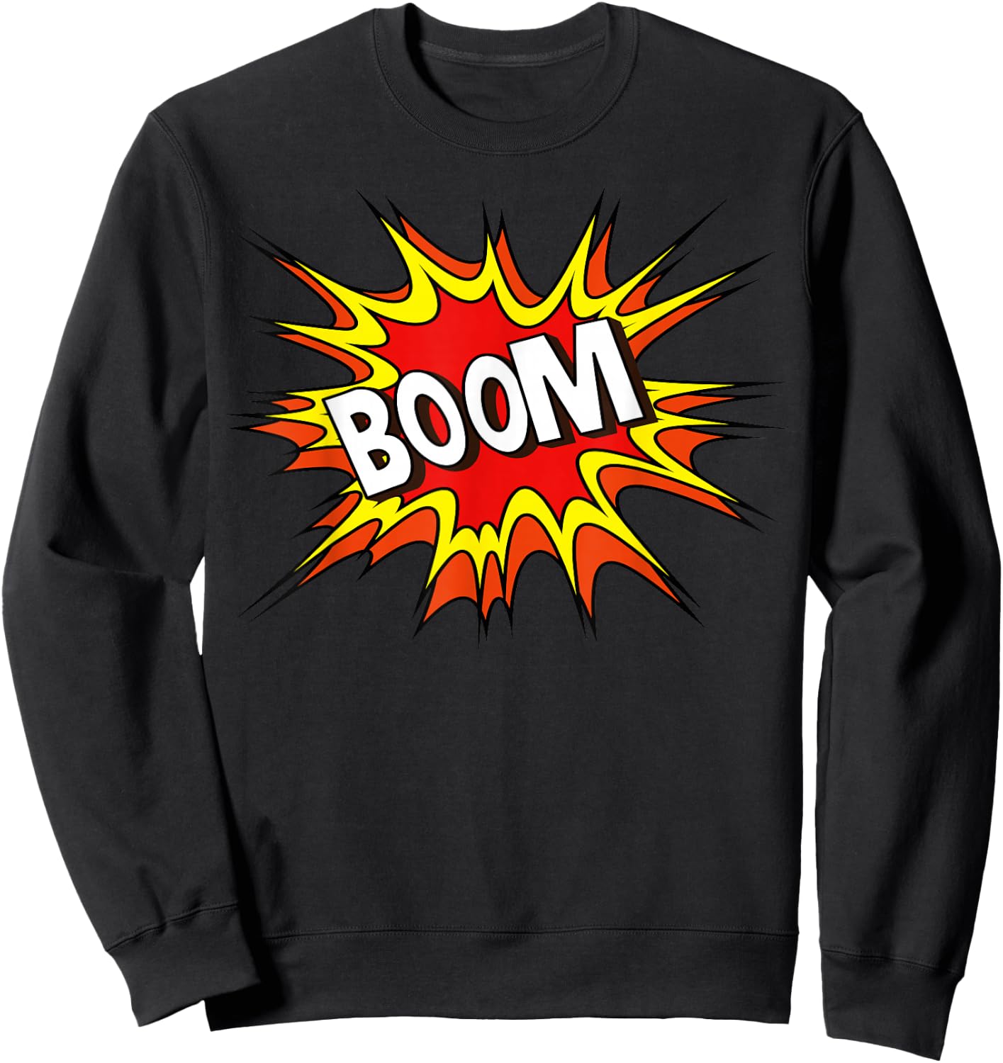BOOM! Iconic Comic Fun Shirt Sweatshirt - Sweatshirt | Black