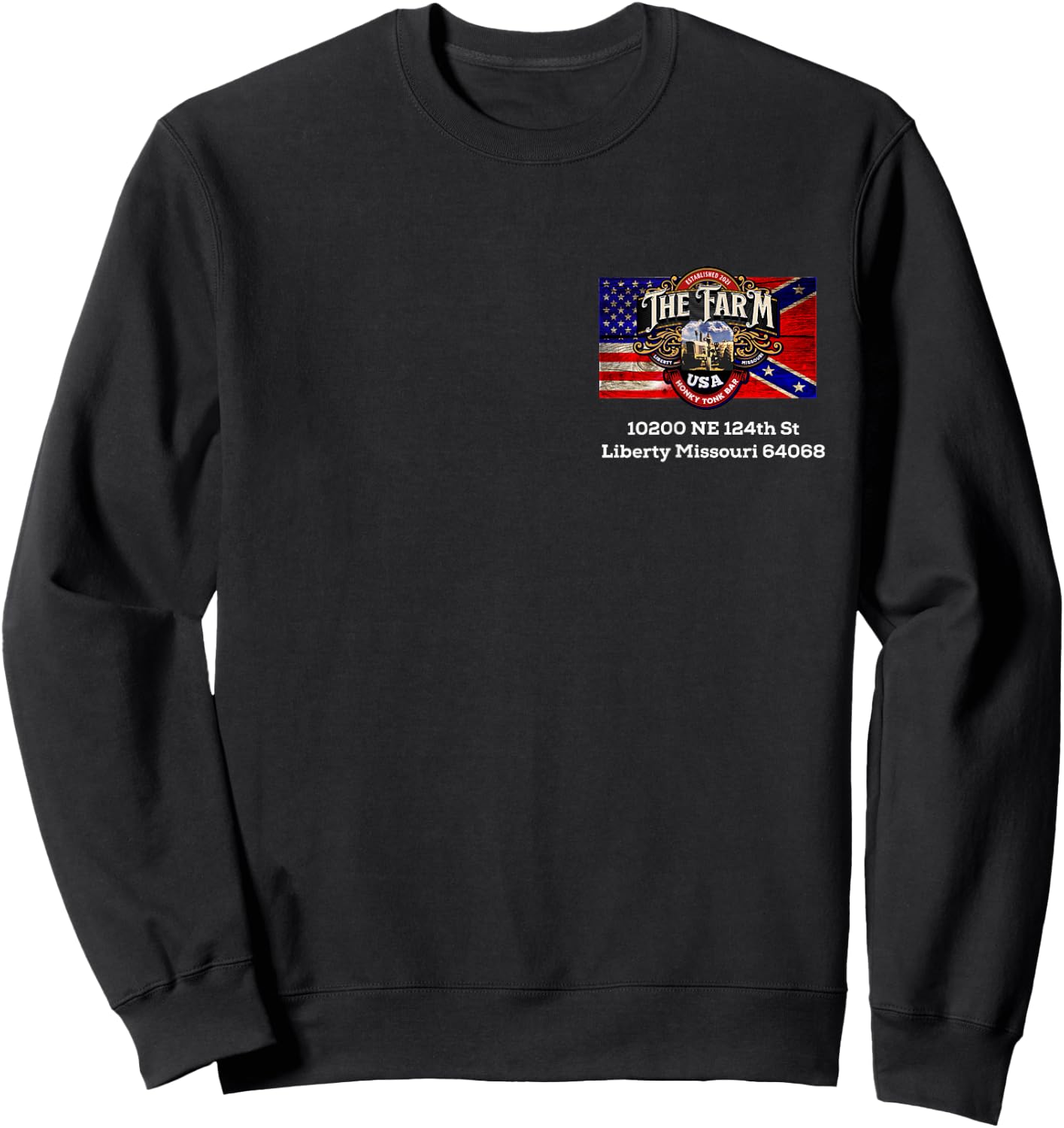 The Farm Liberty Missouri USA Bar Honky-tonk Sweatshirt - Sweatshirt | Black
