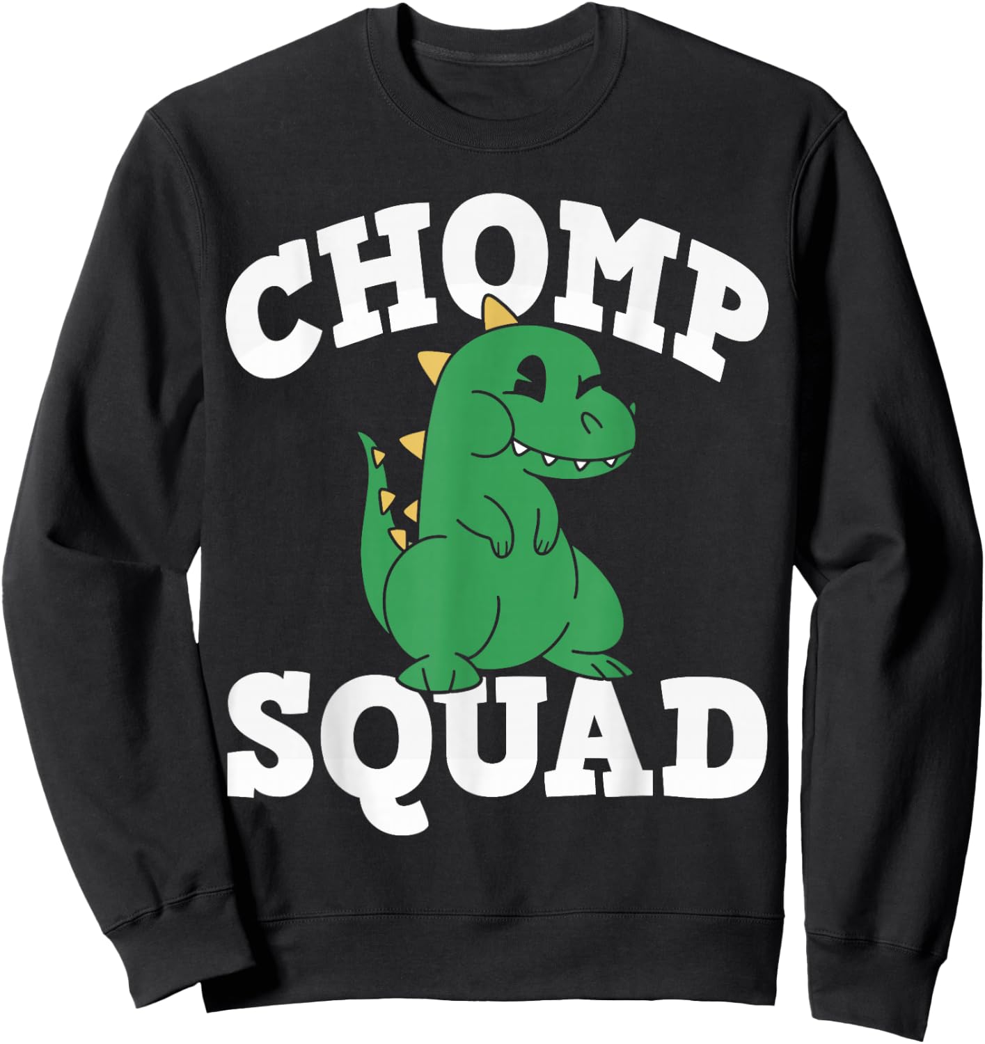 Chomp Squad Dinosaur Dino Birthday Sweatshirt - Sweatshirt | Black