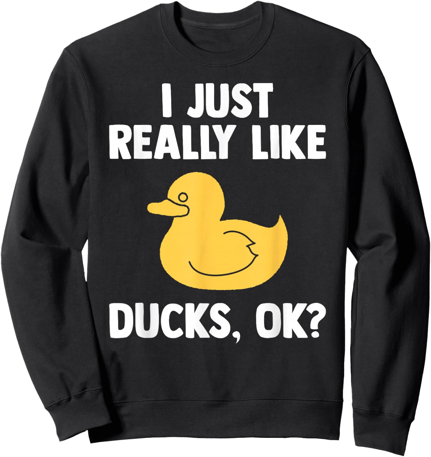 Duck Gifts Men Quack Quakin Youth Rubber Ducky Sweatshirt - Sweatshirt | Black