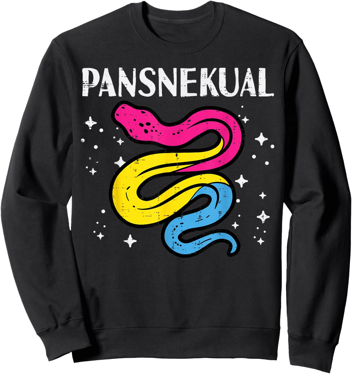 Pansexual Snake Pansnekual Pan Pride Flag Lgbt Men Women Kid Sweatshirt - Sweatshirt | Black