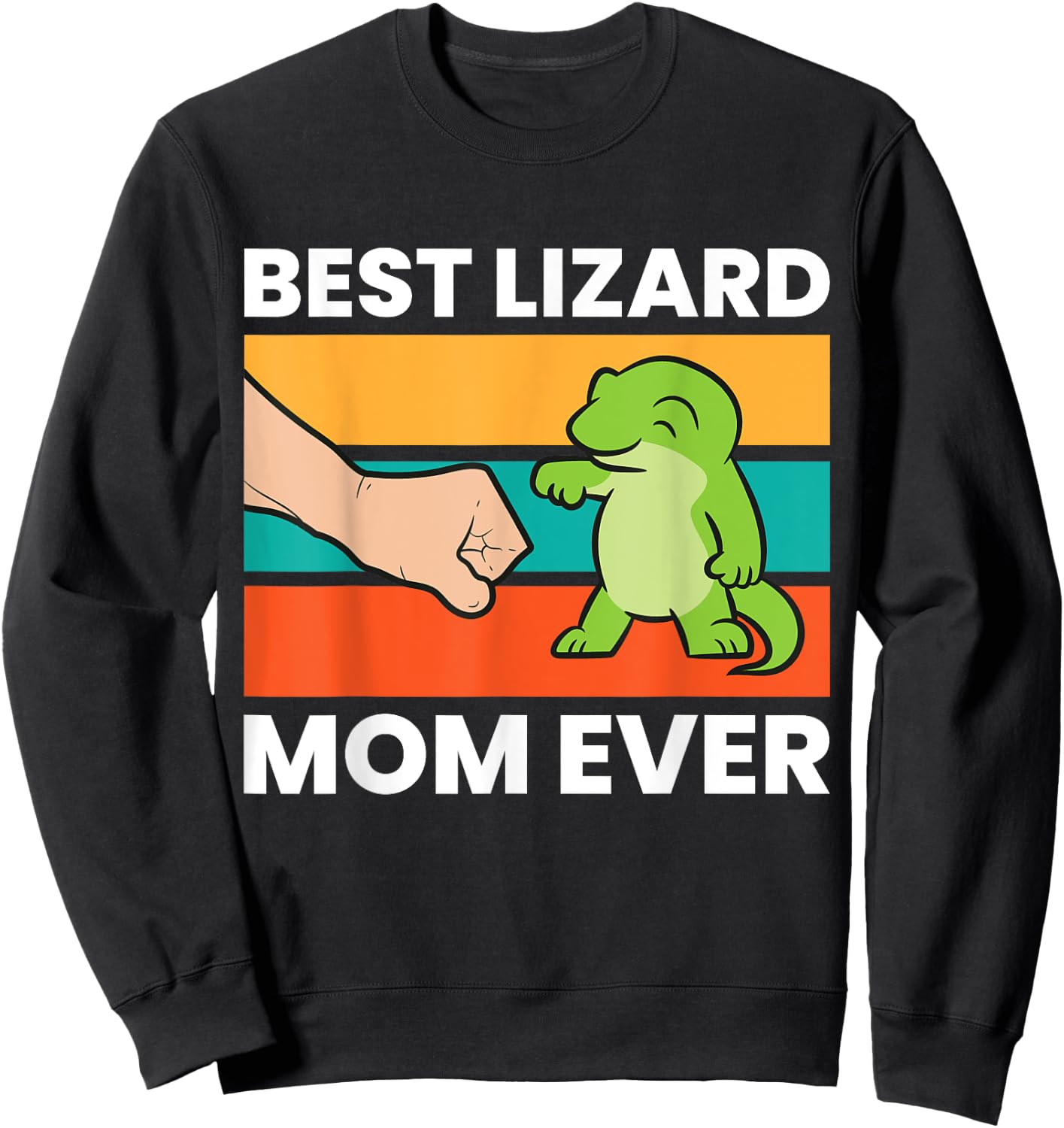 Lizard Mama Reptile Lover Mom Best Lizard Mom Ever Sweatshirt - Sweatshirt | Black