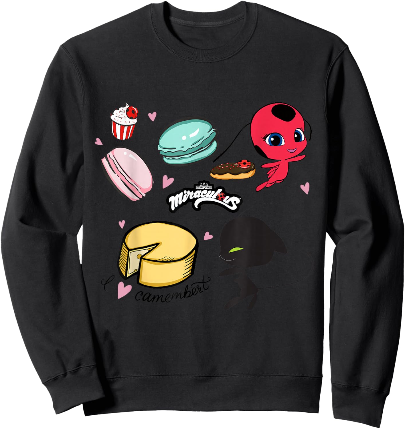 Miraculous Ladybug Tikki and Plagg Bakery Sweatshirt - Sweatshirt | Black