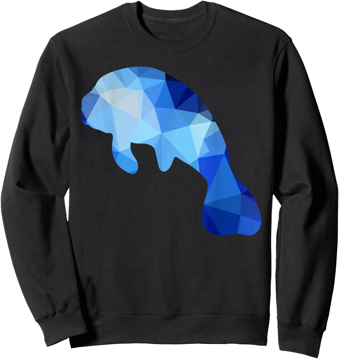 Dugong Manatee Sea Cow Oceanologist Geometry Sweatshirt - Sweatshirt | Black