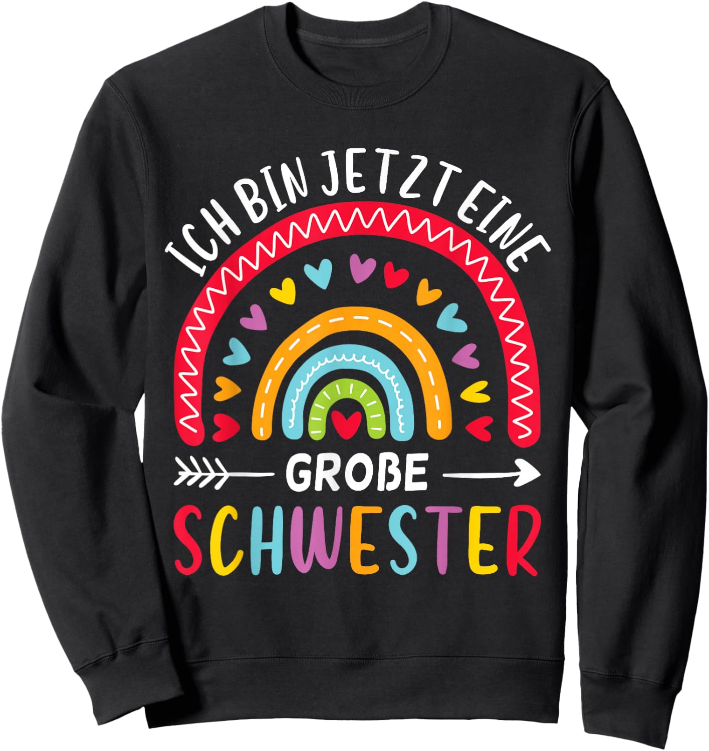 Big Sister Gifts Pregnancy Announcement Daughter , black Sweatshirt - Sweatshirt | Black