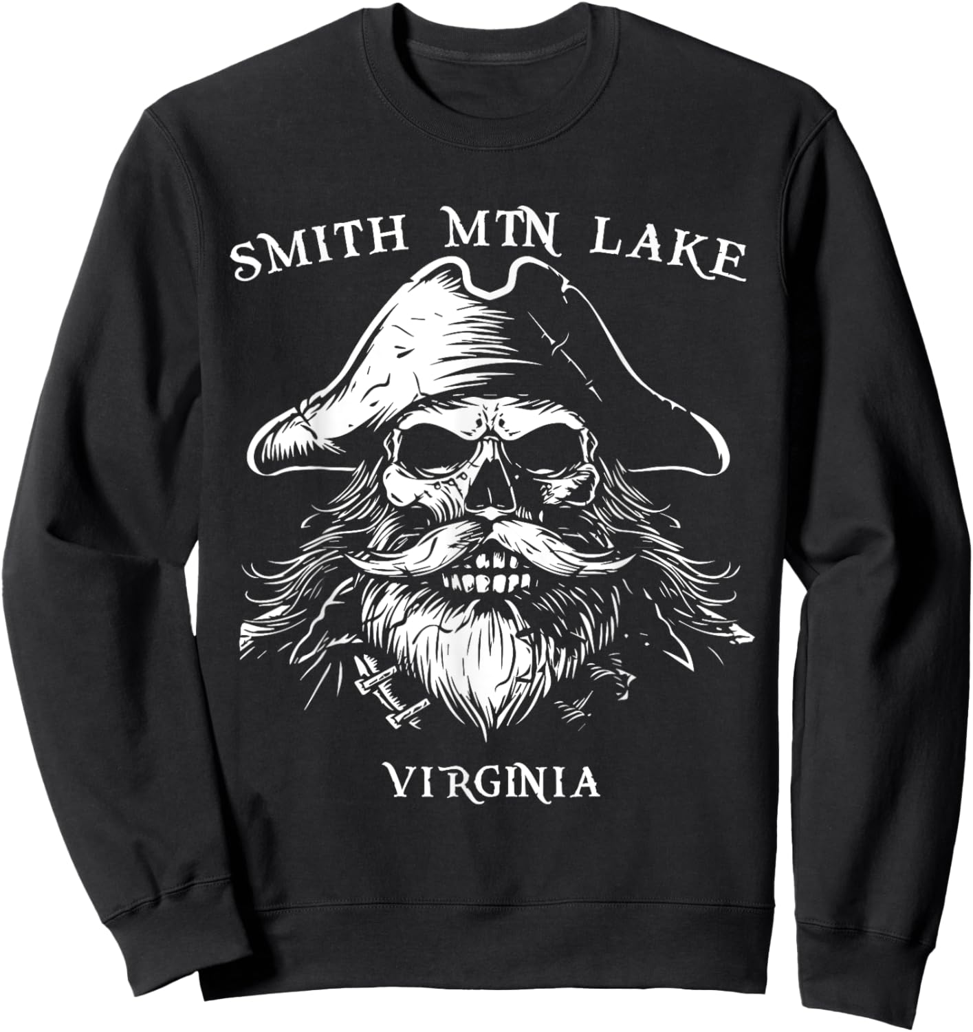 SML Smith Mountain Lake Retro Pirate Sweatshirt - Sweatshirt | Black